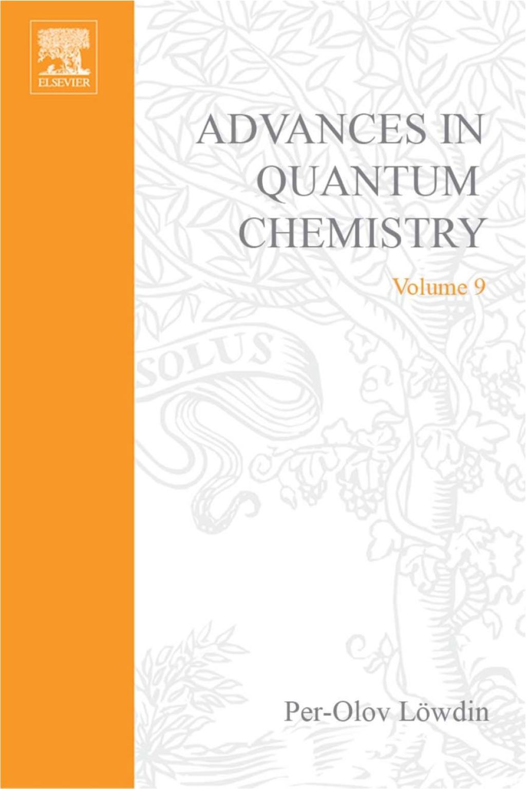 ADVANCES IN QUANTUM CHEMISTRY VOL 9  â€“ PDF/EPUB Version Downloadable