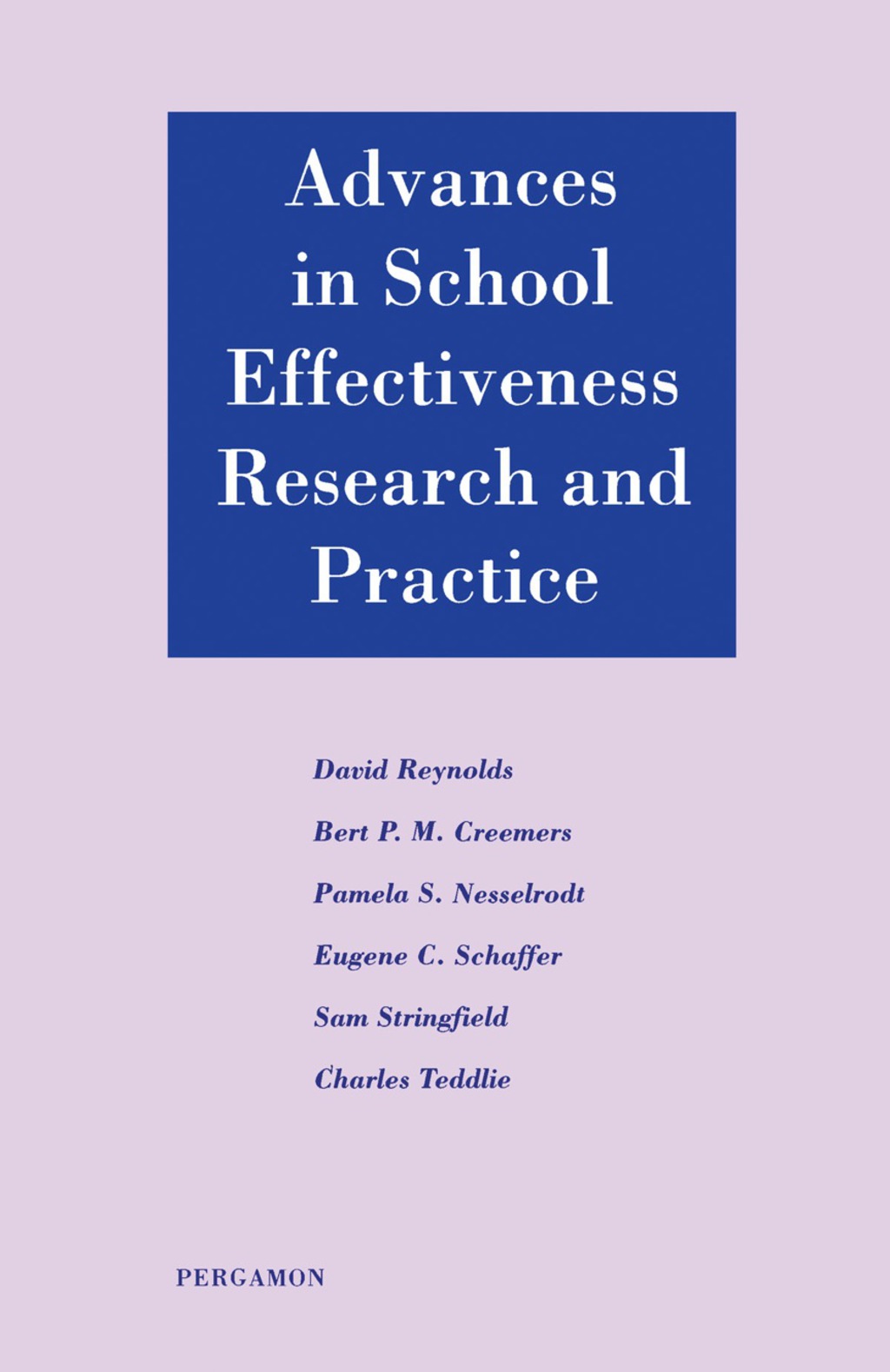 Advances in School Effectiveness Research and Practice  â€“ PDF/EPUB Version Downloadable