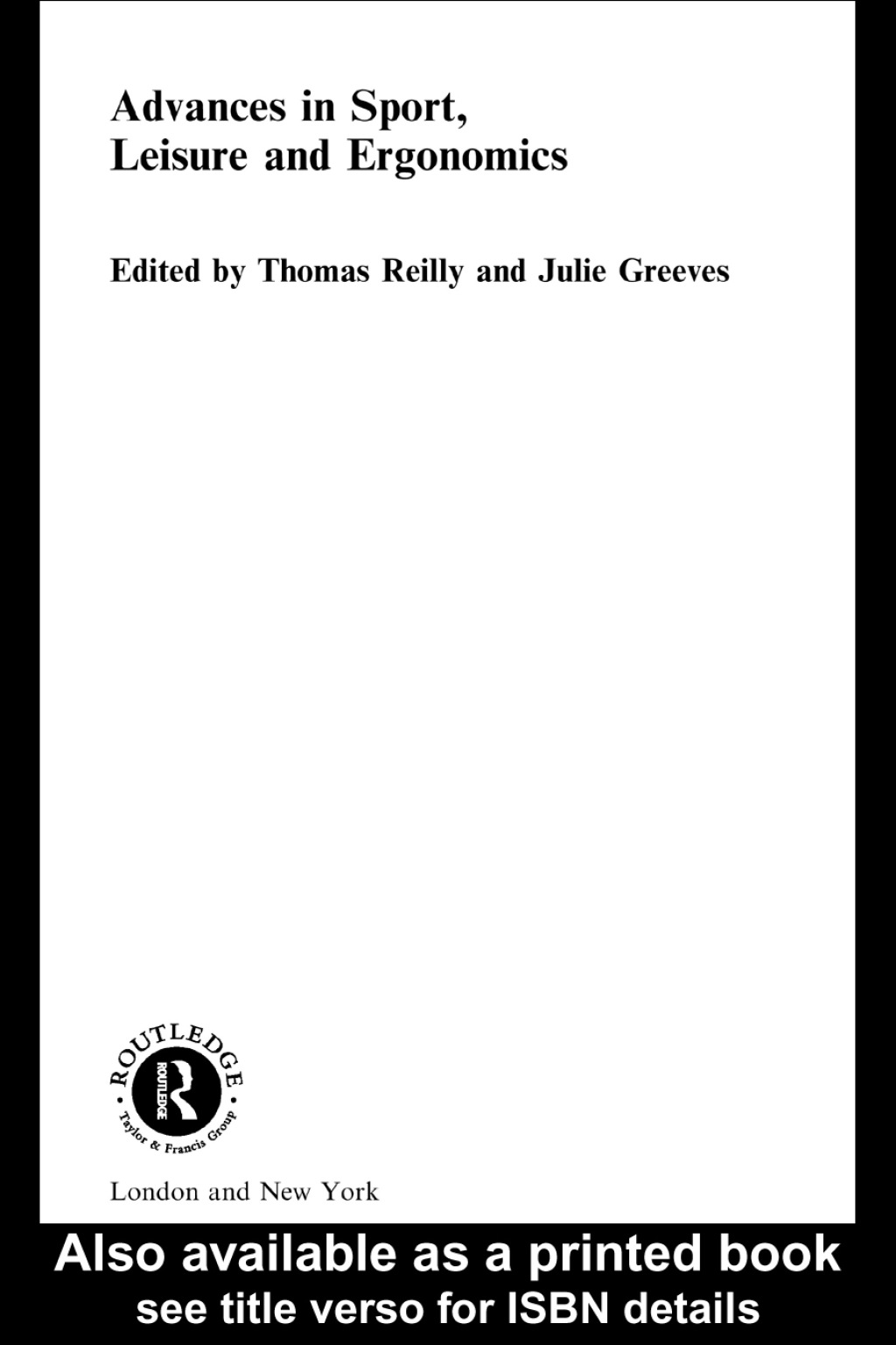 Advances in Sport, Leisure and Ergonomics 1st Edition â€“ PDF/EPUB Version Downloadable