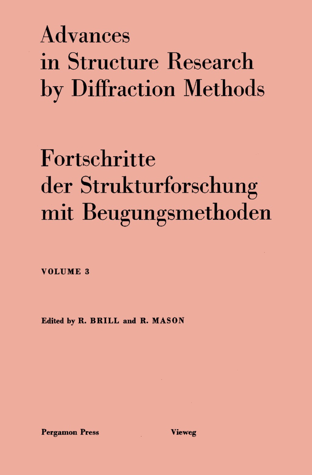 Advances in Structure Research by Diffraction Methods Fortschritte der Strukturforschung mit Beugungsmethoden  â€“ PDF/EPUB Version Downloadable