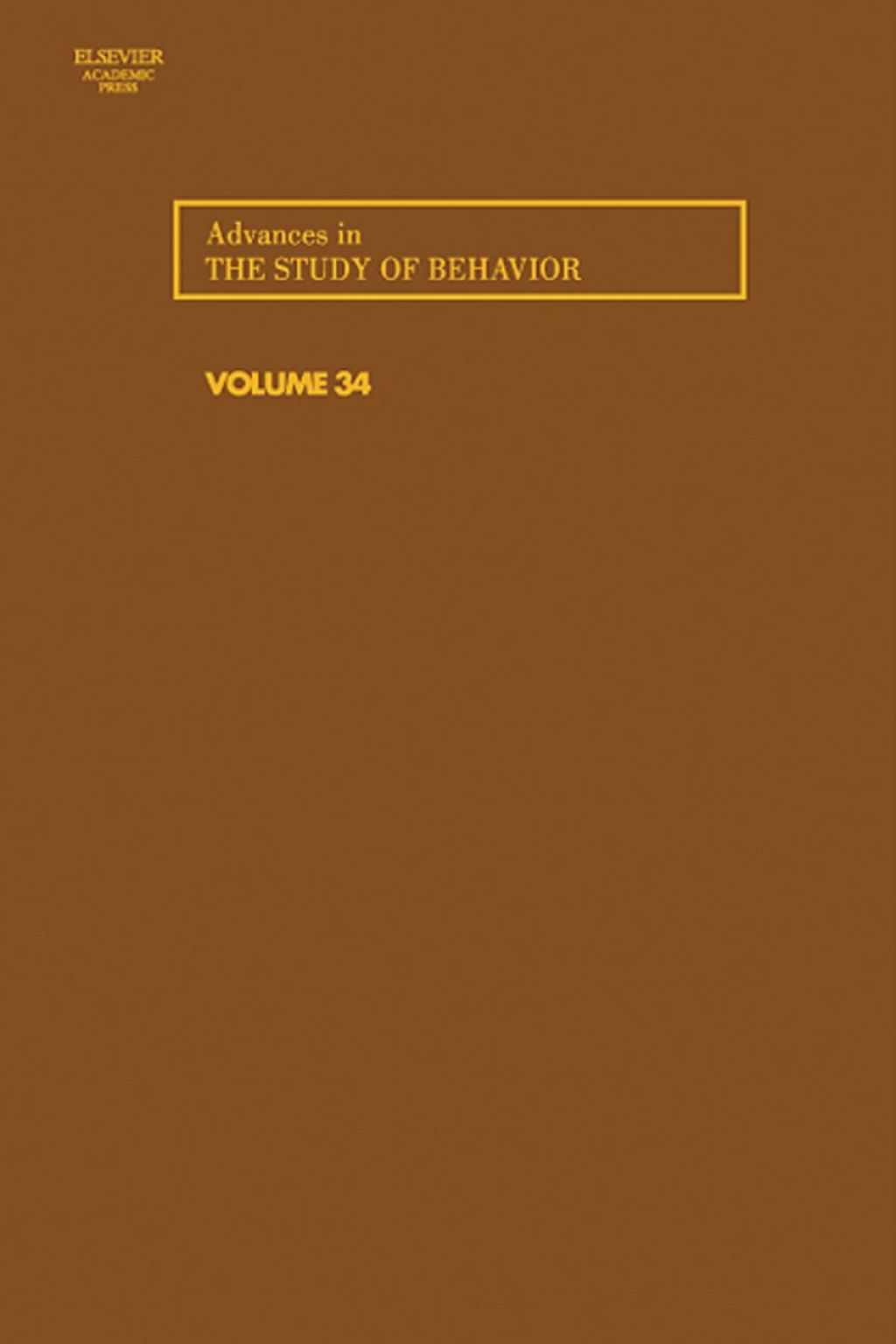 Advances in the Study of Behavior – PDF/EPUB Version Downloadable Advances in the Study of Behavior – PDF/EPUB Version Downloadable - Image 1