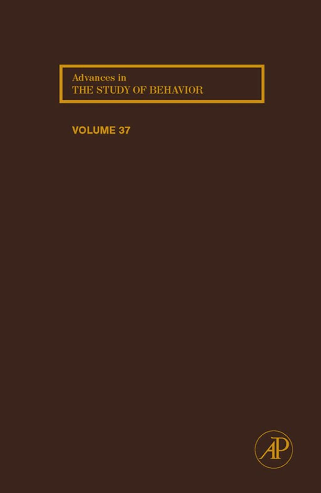 Advances in the Study of Behavior â€“ PDF/EPUB Version Downloadable