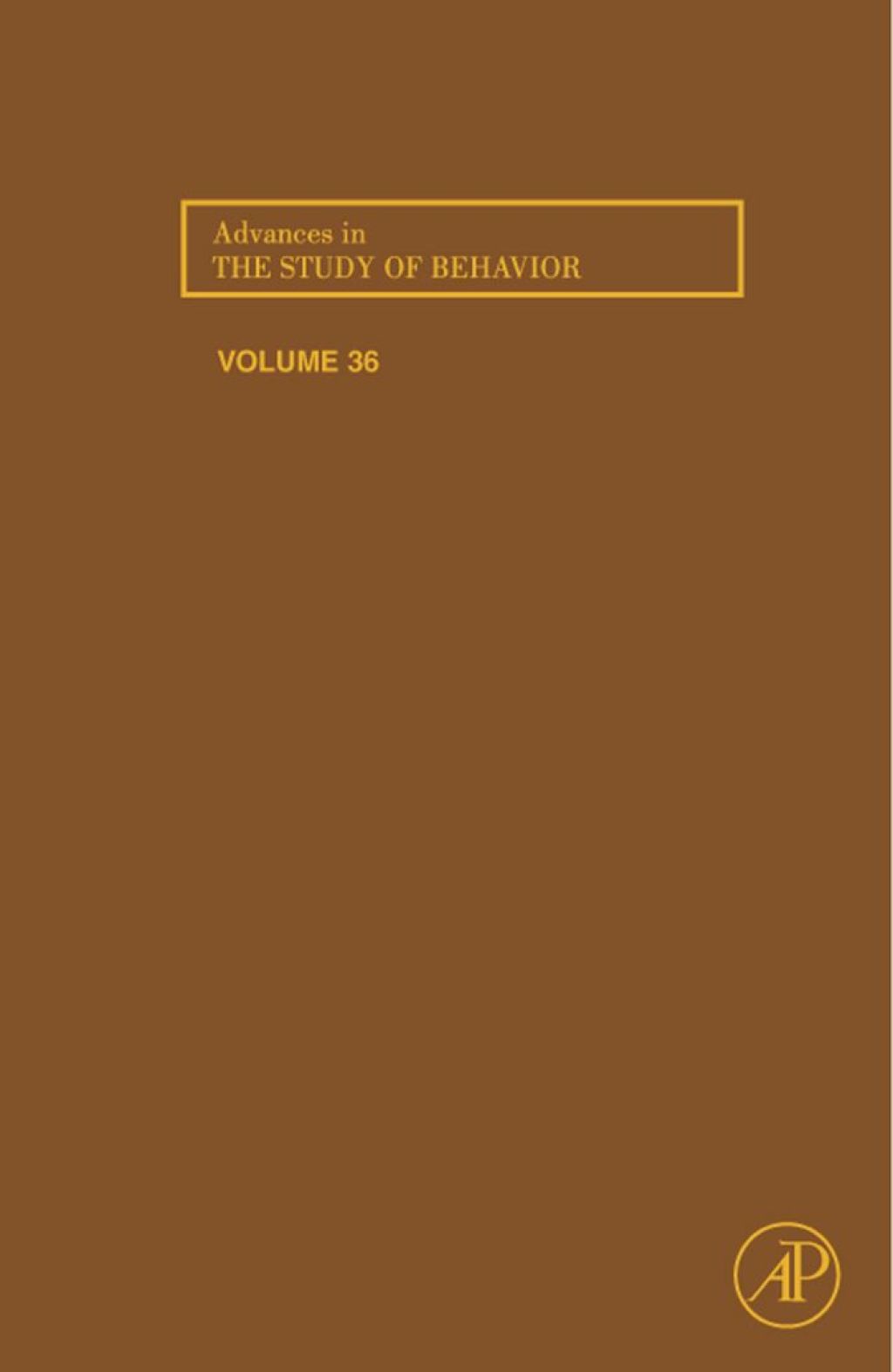 Advances in the Study of Behavior â€“ PDF/EPUB Version Downloadable