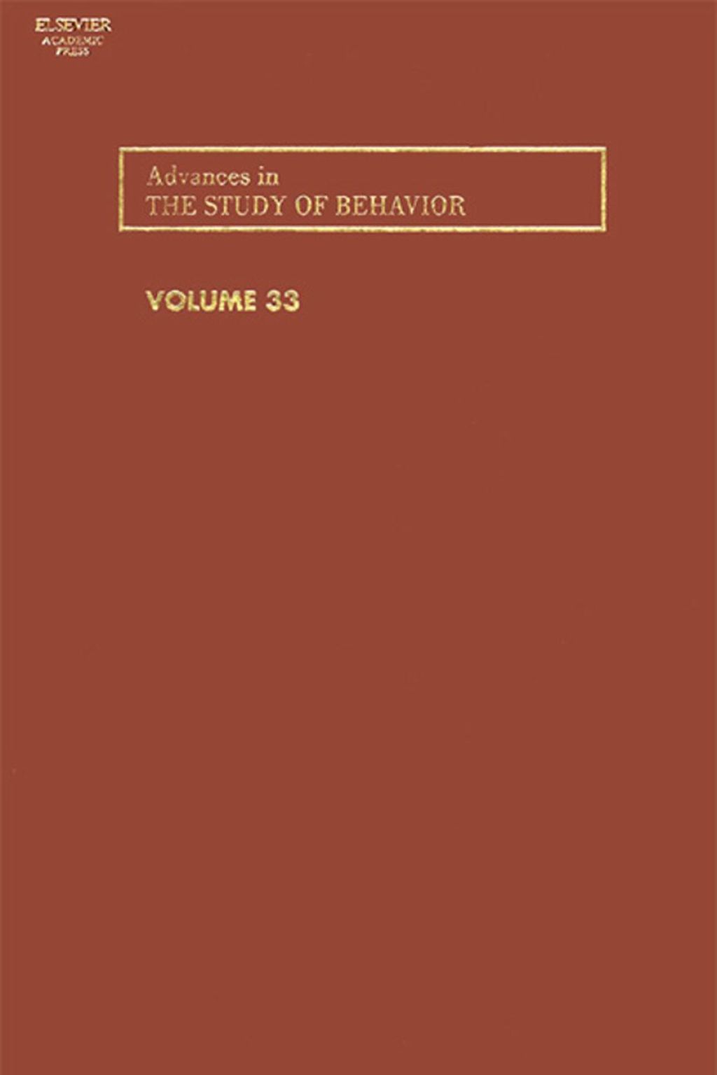 Advances in the Study of Behavior â€“ PDF/EPUB Version Downloadable