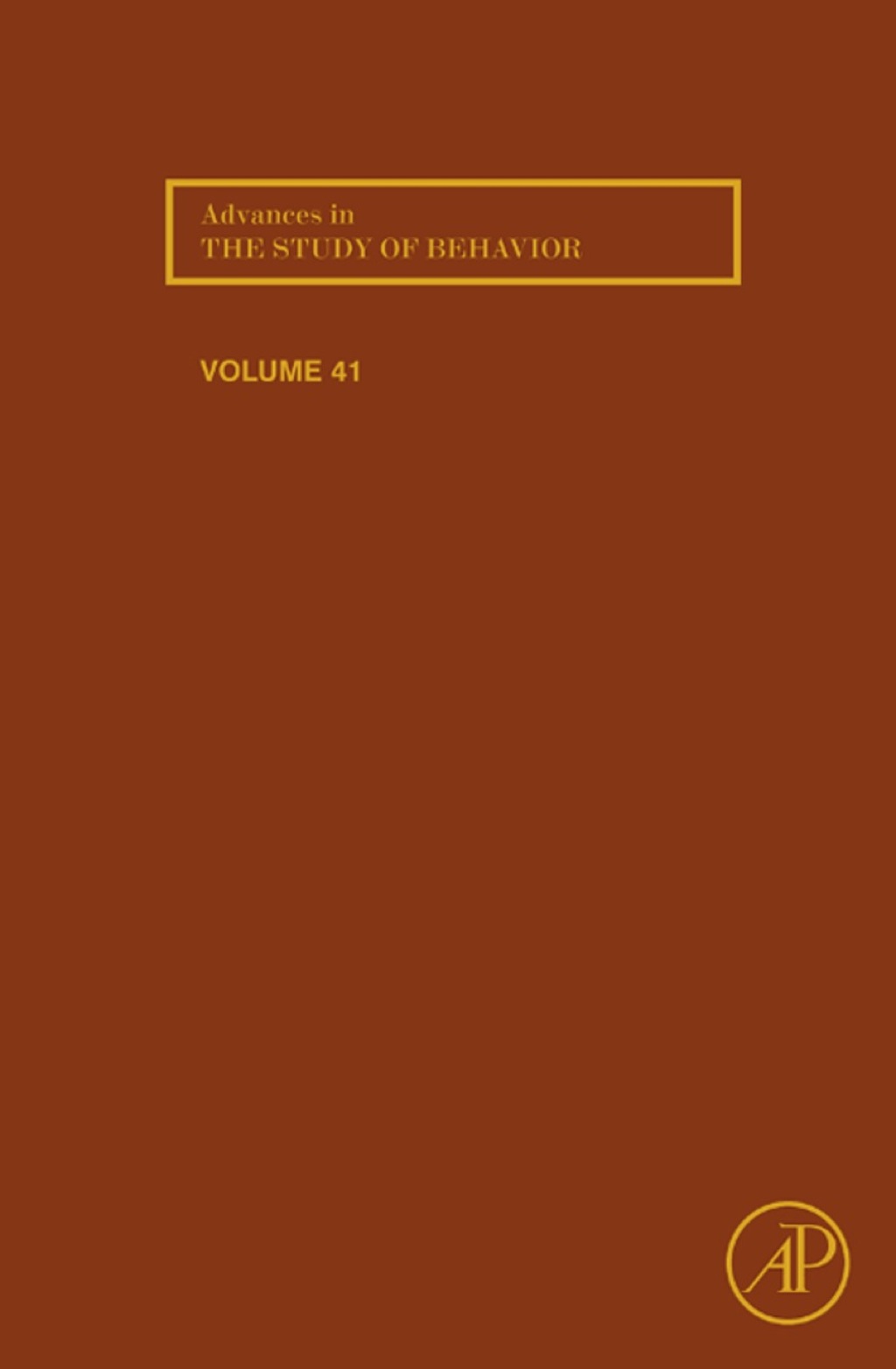 Advances in the Study of Behavior â€“ PDF/EPUB Version Downloadable