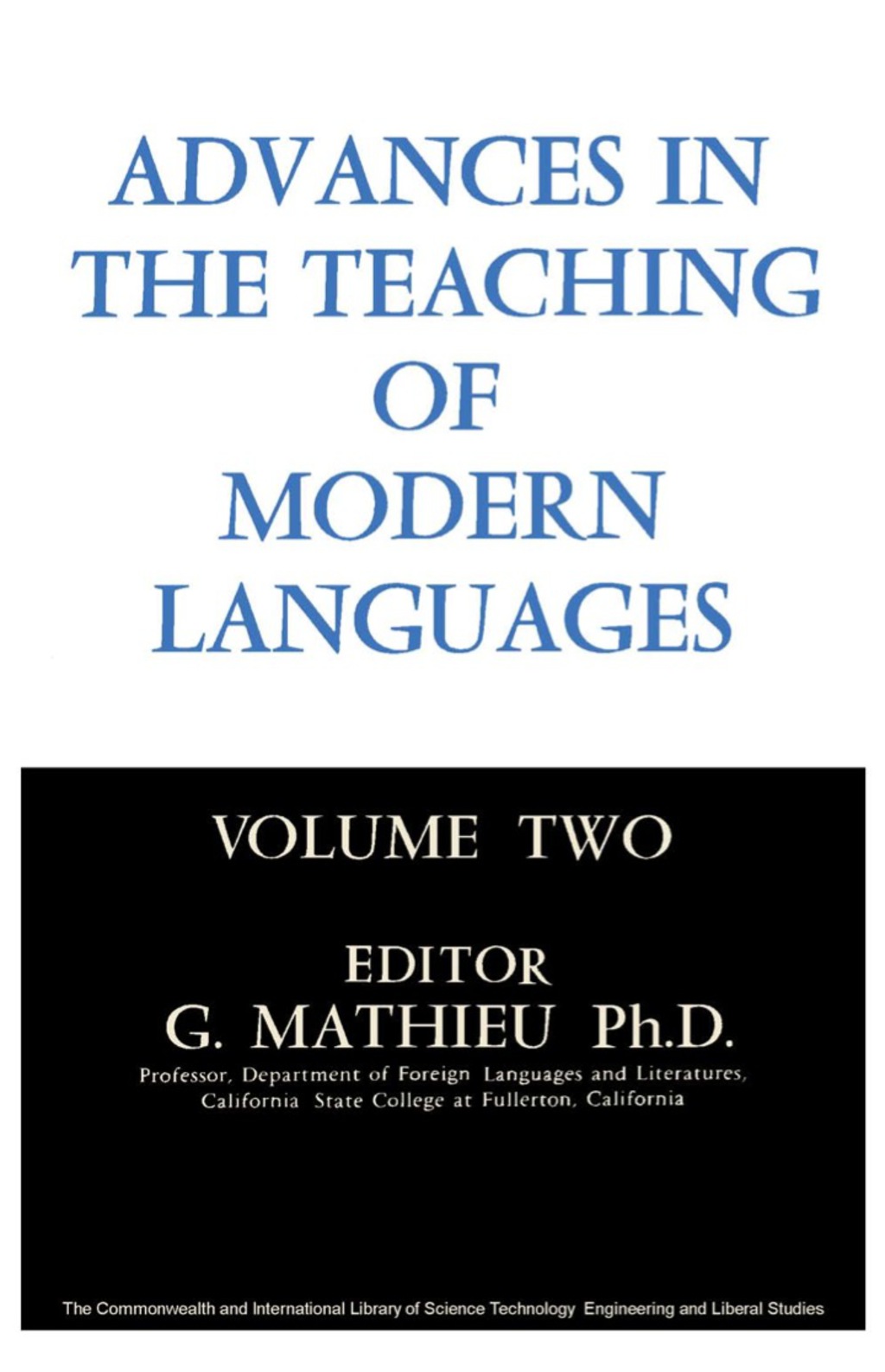 Advances in the Teaching of Modern Languages Volume 2  â€“ PDF/EPUB Version Downloadable