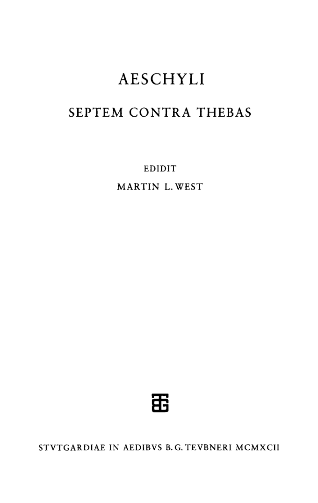 Aeschyli Septem contra Thebas 2nd Edition â€“ PDF/EPUB Version Downloadable