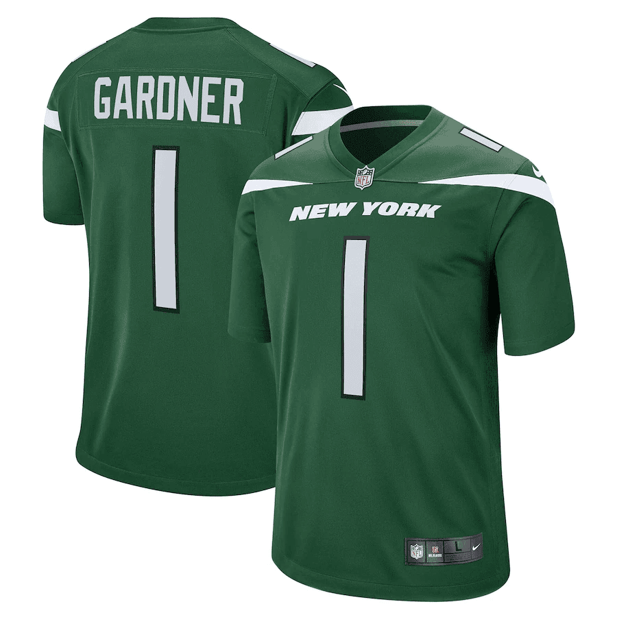 Ahmad Sauce Gardner Men's New York Jets Black Gold & White Gold Vapor Limited - All Stitched Game Jersey - All Stitched