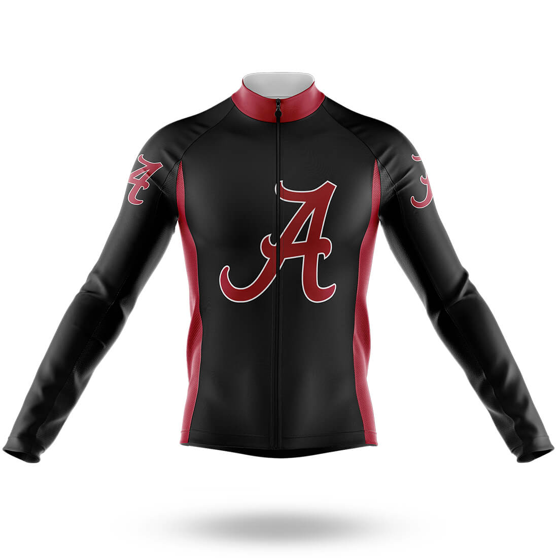 Alabama Crimson Tide Blackout - Men's Cycling Long Sleeve Jersey