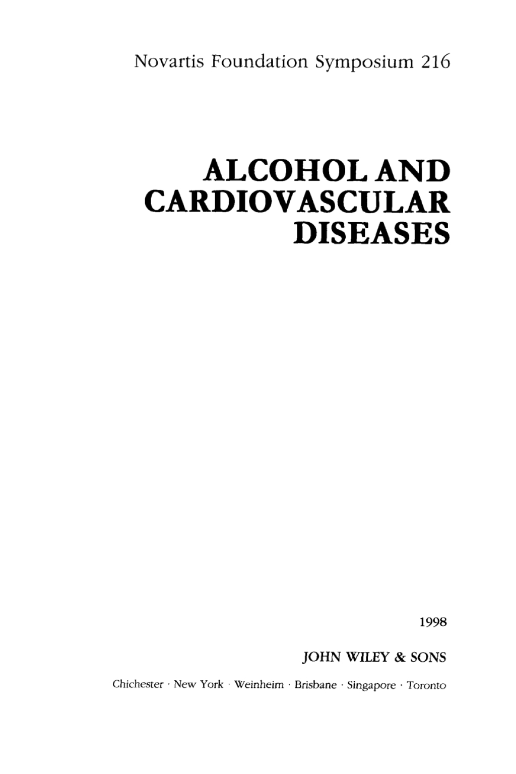 Alcohol and Cardiovascular Disease 1st Edition â€“ PDF/EPUB Version Downloadable