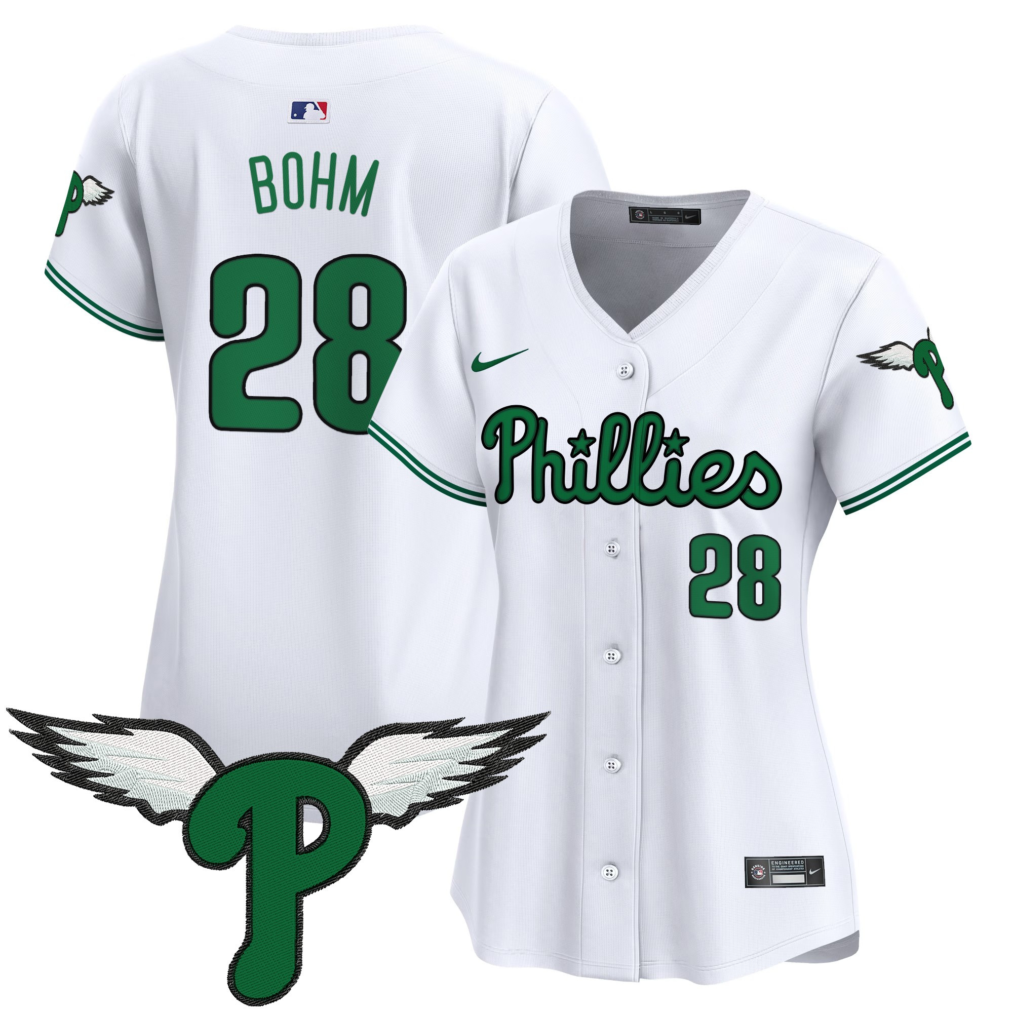 Alec Bohm Women's Philadelphia Phillies 2025 Vapor Premier Limited White Jersey - All Stitched