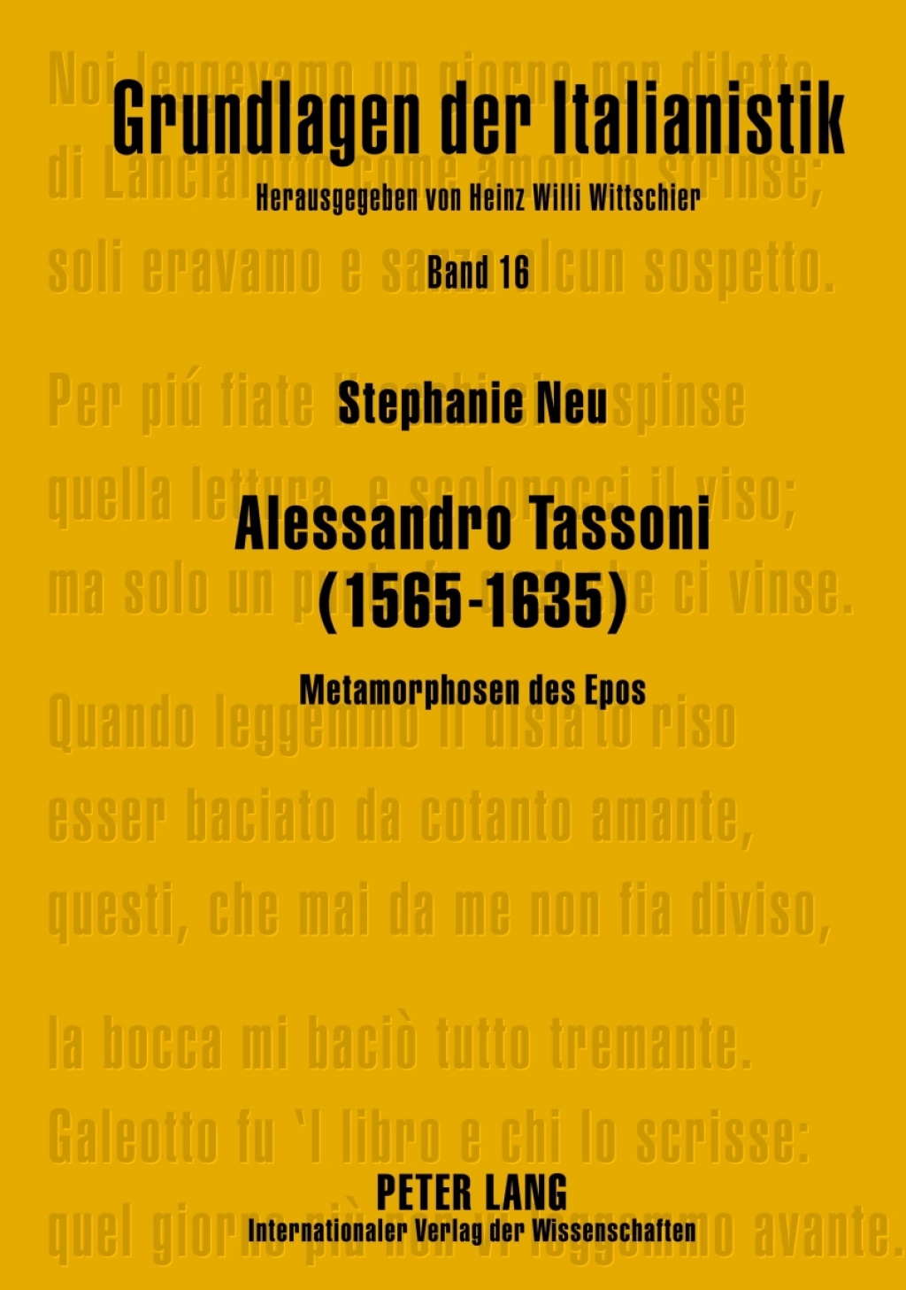 Alessandro Tassoni (1565-1635) Metamorphosen des Epos 1st Edition â€“ PDF/EPUB Version Downloadable