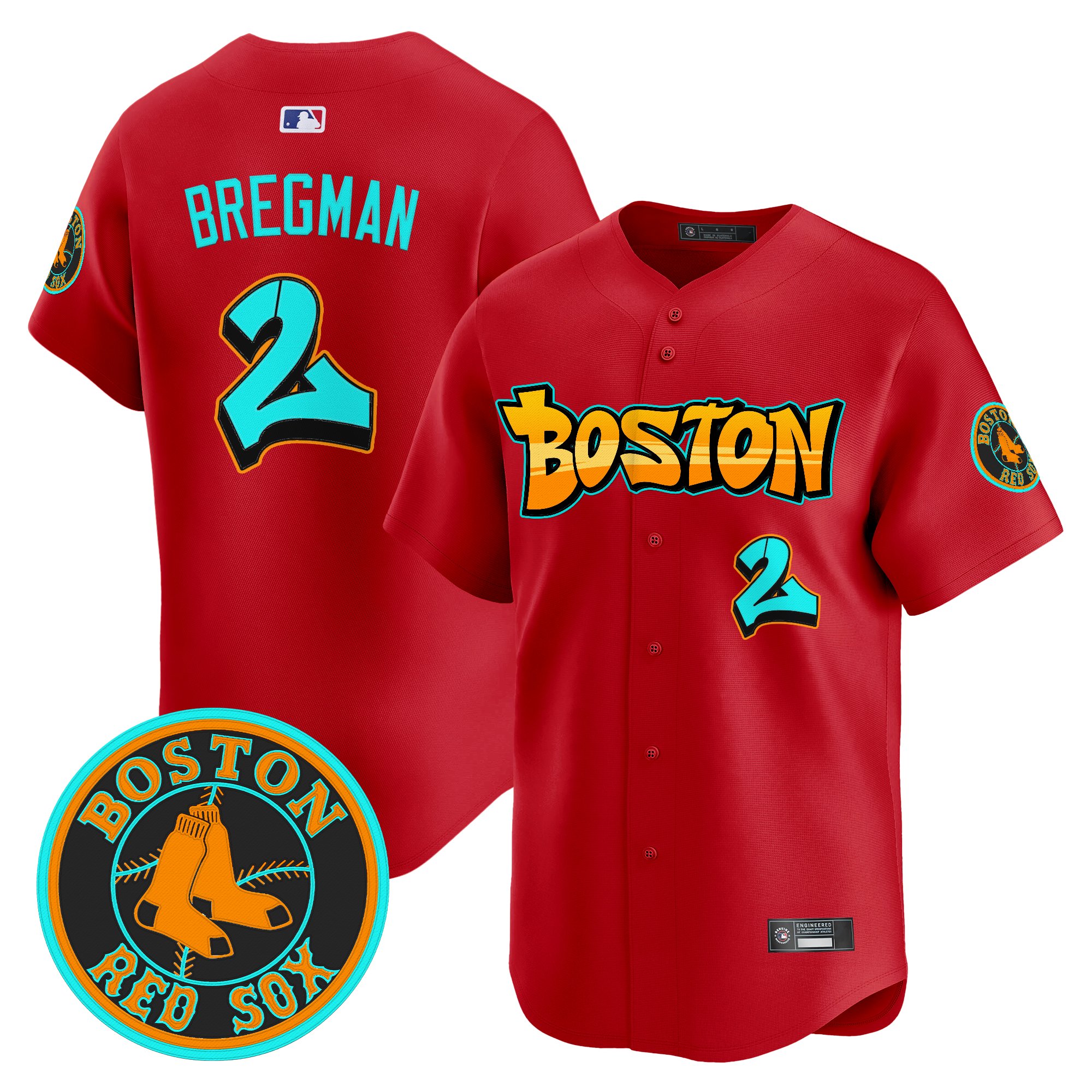 Alex Bregman Men's Boston Red Sox 'Graffiti Streetstyle Edition' Vapor Premier Limited Red Jersey - All Stitched