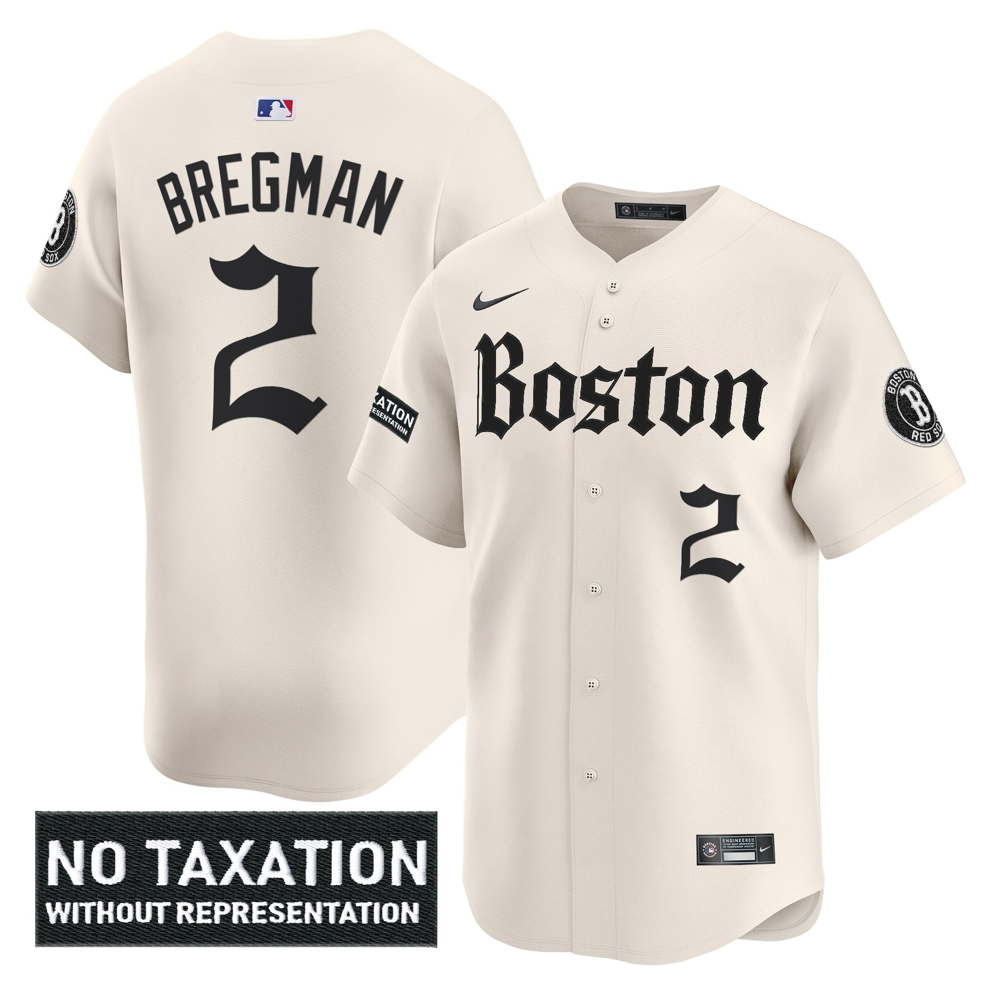 Alex Bregman Men's Boston Red Sox 'Retro Newspaper Edition' Vapor Premier Limited Retro Newspaper Jersey - All Stitched