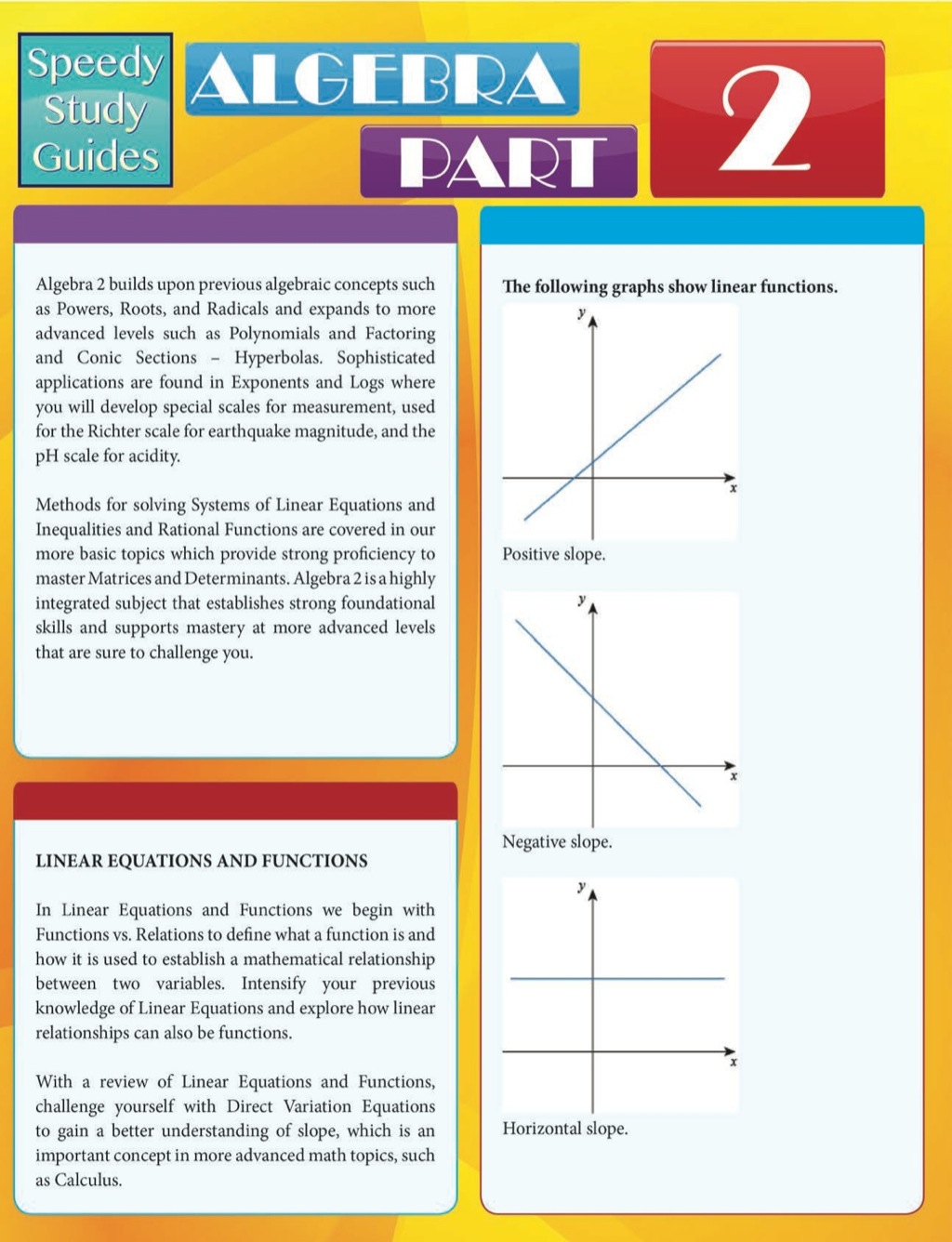 Algebra Part 2 (Speedy Study Guides) - (PDF/EPUB Version)