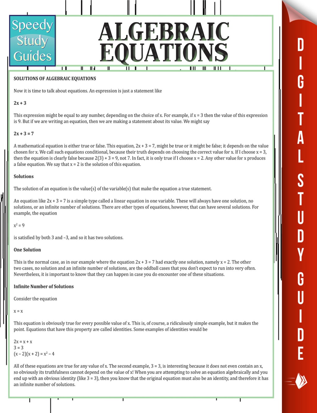 Algebraic Equations - (PDF/EPUB Version)