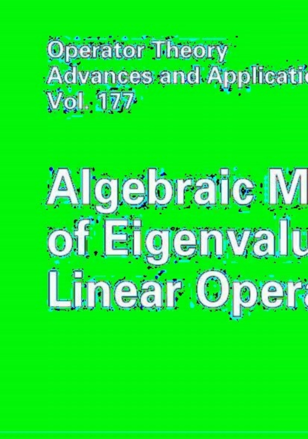 Algebraic Multiplicity of Eigenvalues of Linear Operators â€“ PDF/EPUB ...