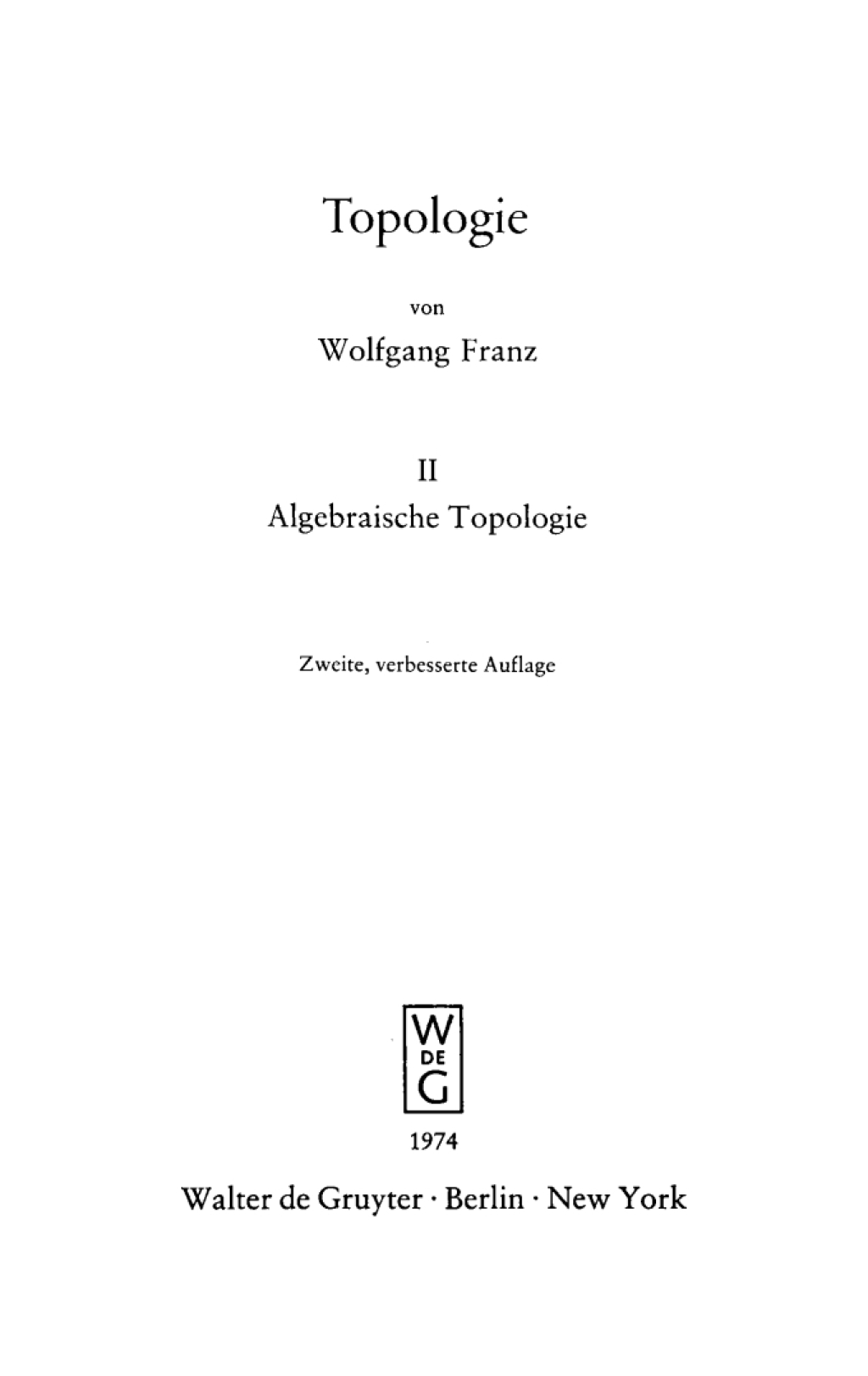 Algebraische Topologie 2nd Edition â€“ PDF/EPUB Version Downloadable
