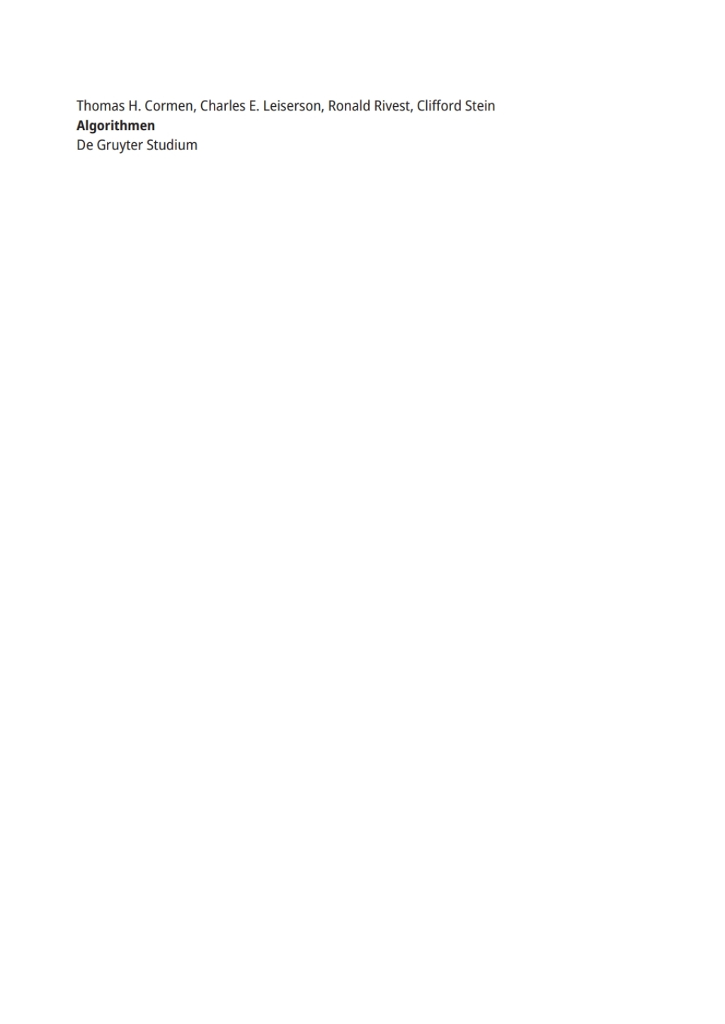 Algorithmen Eine EinfÃ¼hrung 5th Edition â€“ PDF/EPUB Version Downloadable