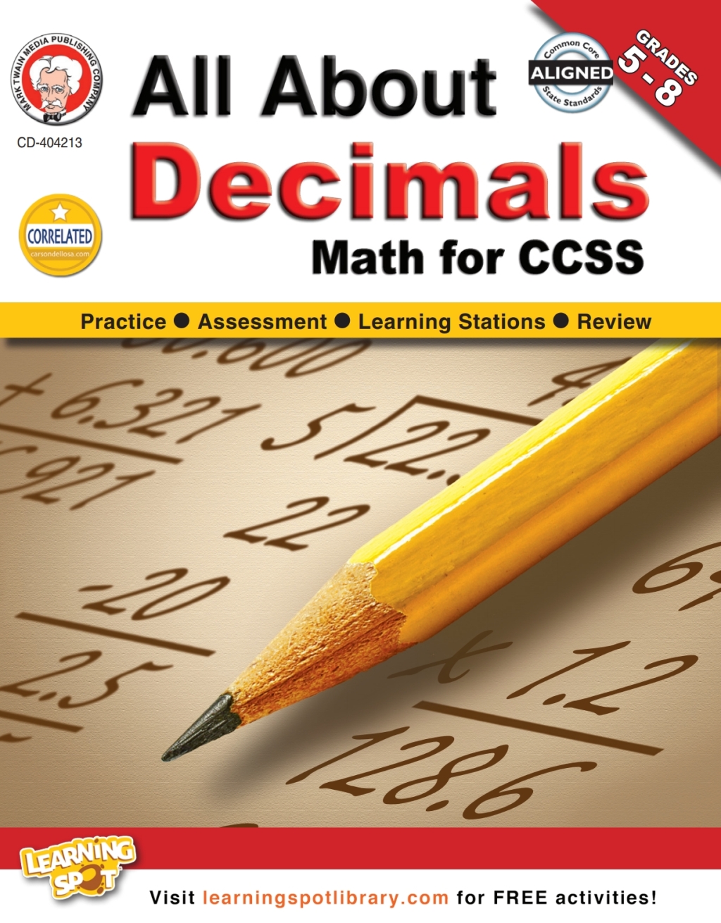 All About Decimals, Grades 5 - 8 Math for CCSS - (PDF/EPUB Version)