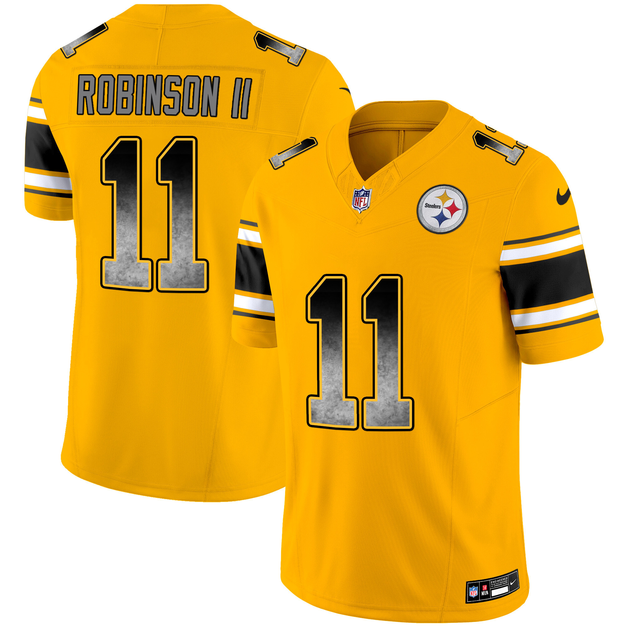 Allen Robinson II Men's Pittsburgh Steelers Arch Smoke Vapor Gold Jersey - All Stitched
