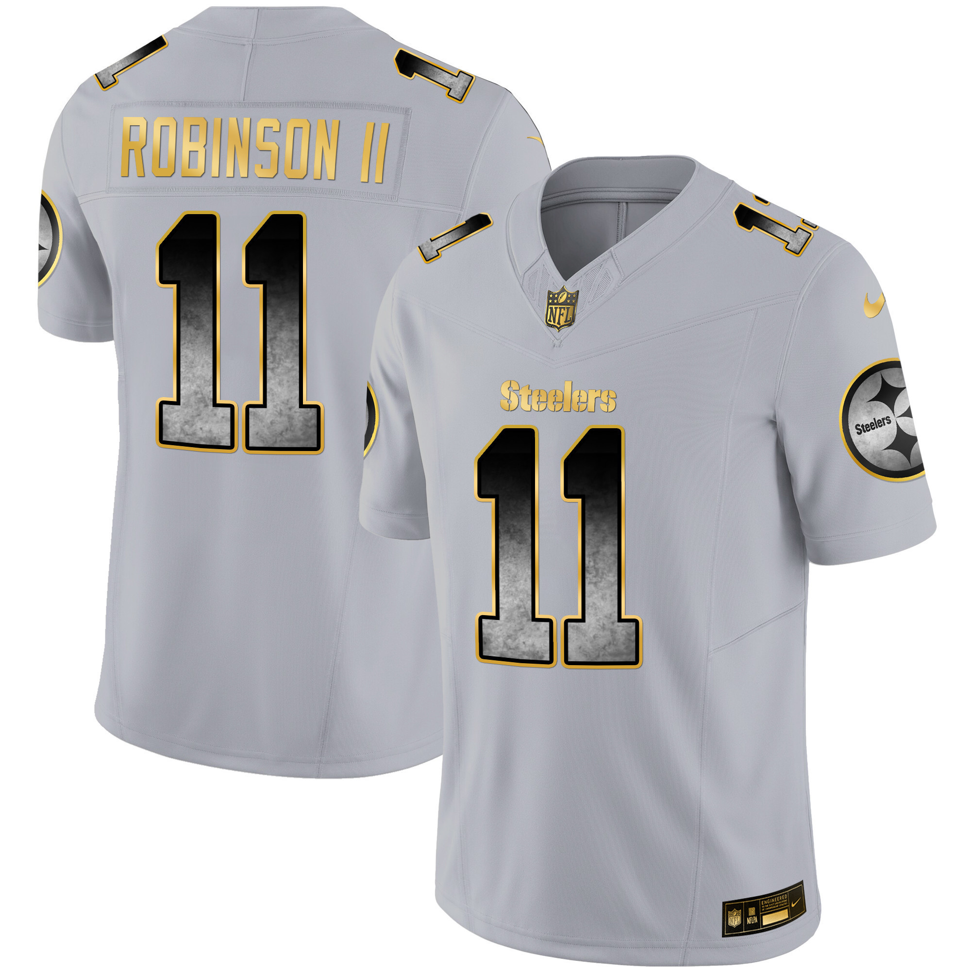 Allen Robinson II Men's Pittsburgh Steelers Arch Smoke Vapor Gray Jersey - All Stitched