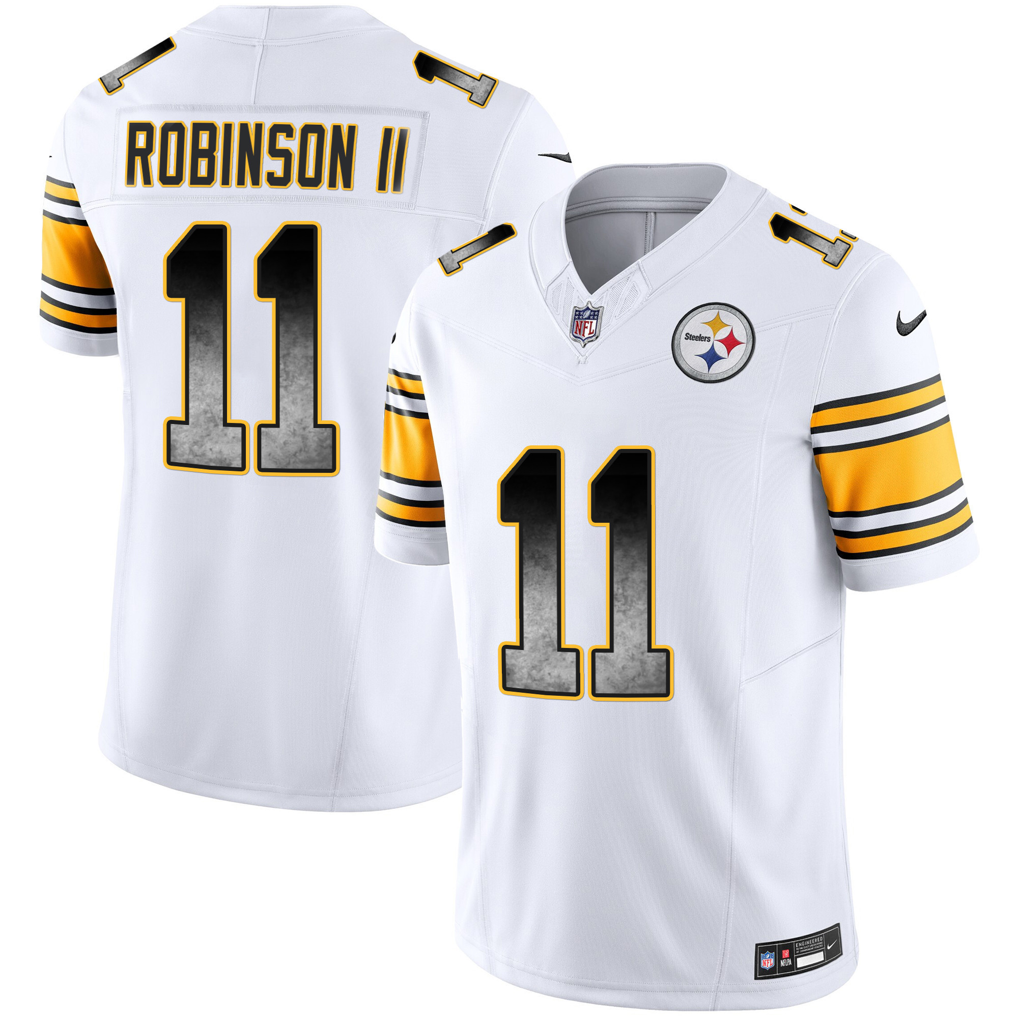 Allen Robinson II Men's Pittsburgh Steelers Arch Smoke Vapor White Jersey - All Stitched