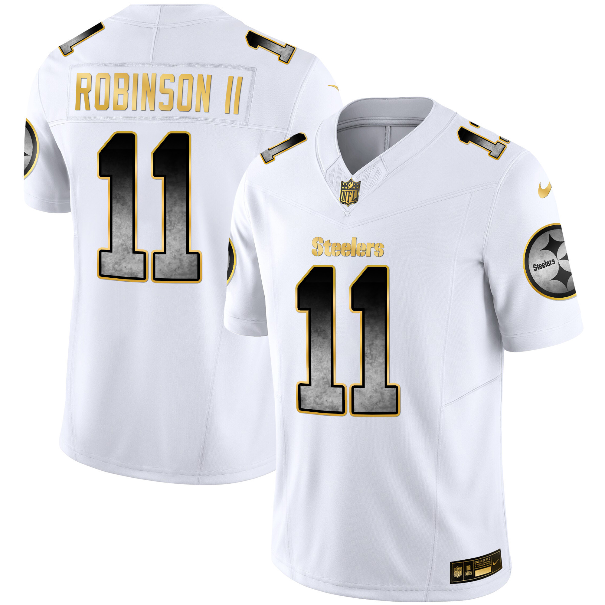 Allen Robinson II Men's Pittsburgh Steelers Arch Smoke Vapor White Jersey - All Stitched