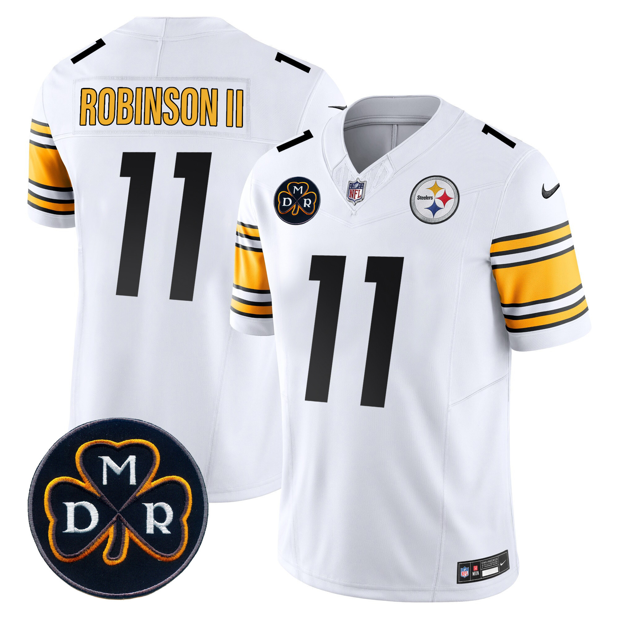 Allen Robinson II Men's Pittsburgh Steelers DMR Patch Vapor Limited White Jersey - All Stitched