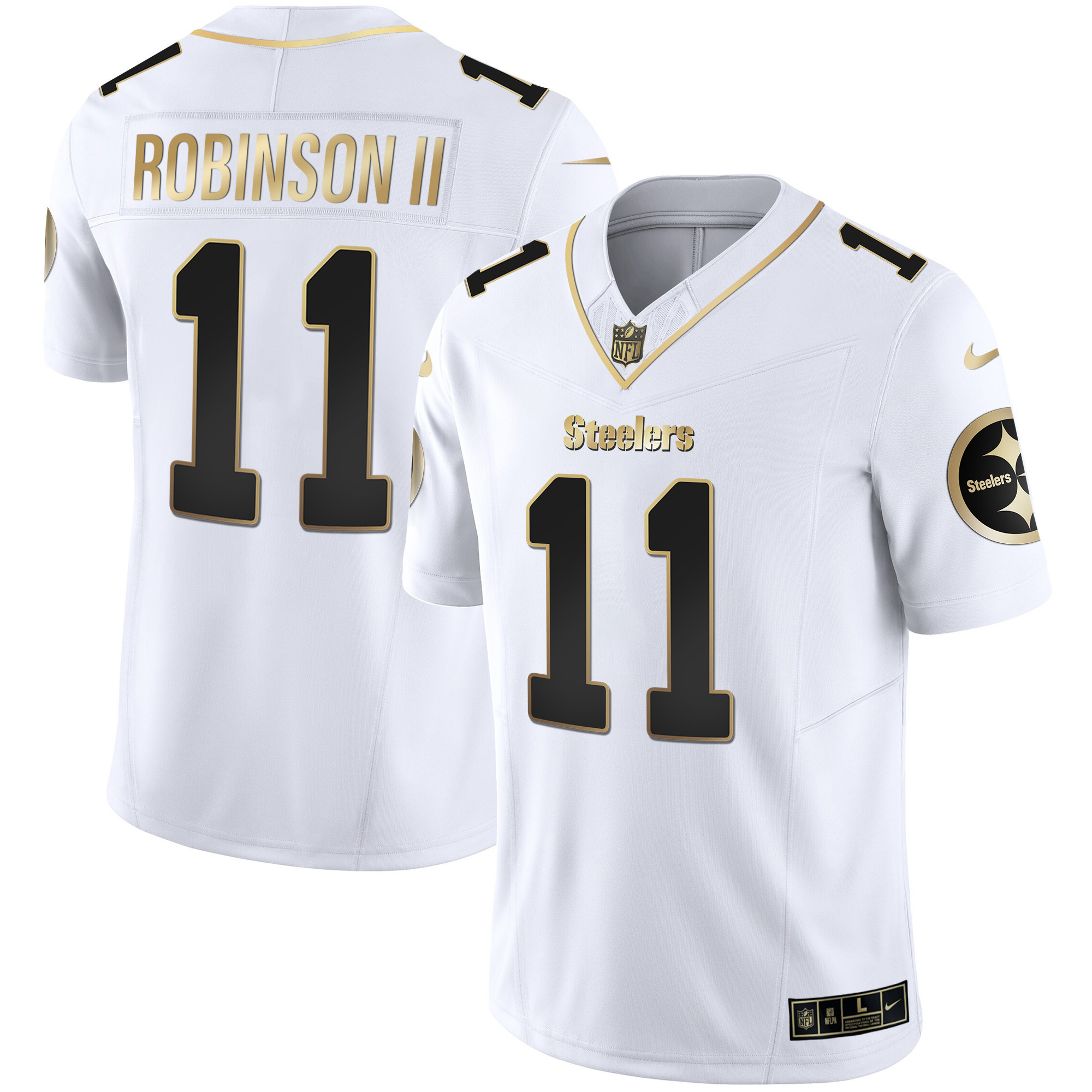 Allen Robinson II Men's Pittsburgh Steelers Gold Vapor White Gold Jersey - All Stitched