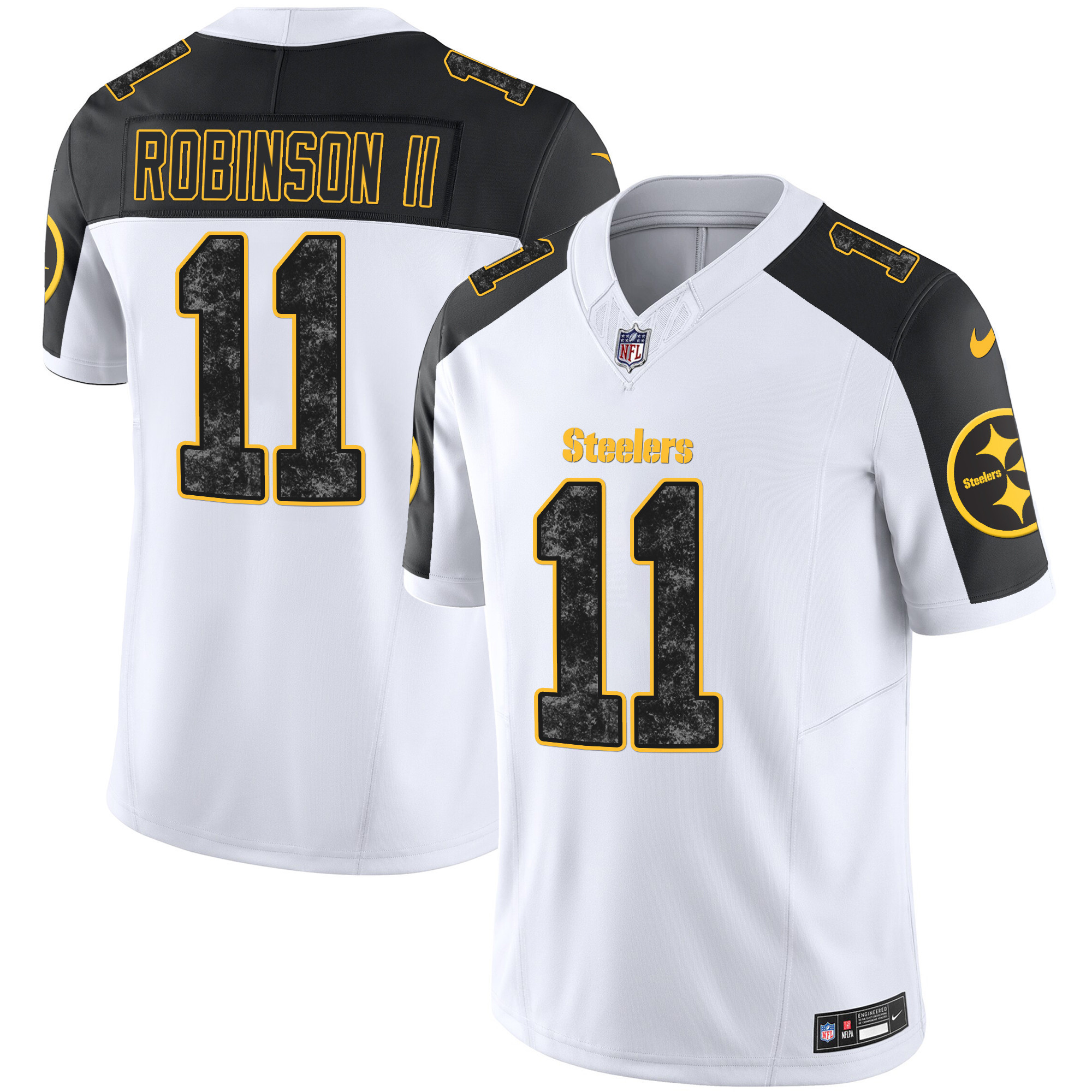 Allen Robinson II Men's Pittsburgh Steelers Grunge Vapor Limited Inverted Jersey - All Stitched