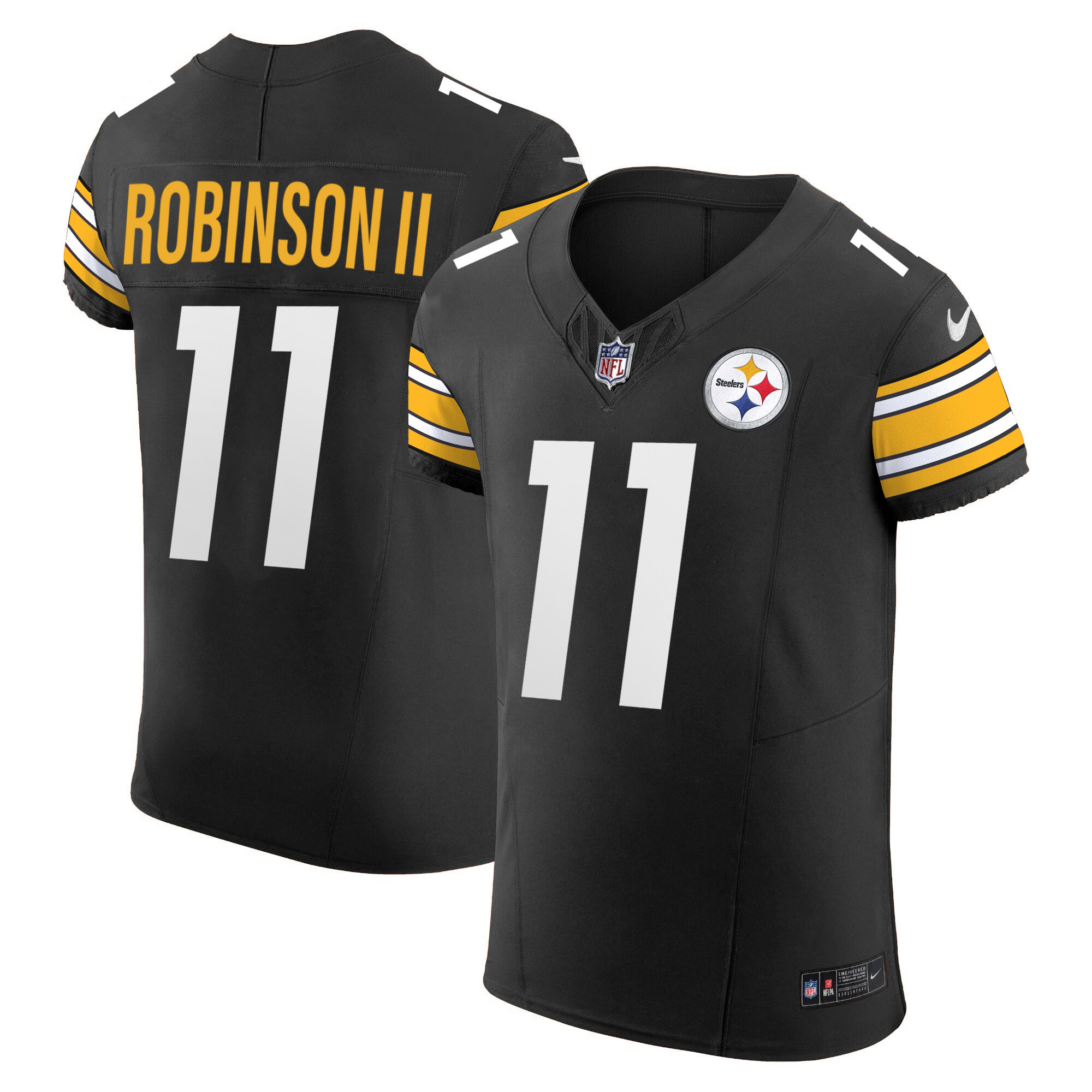 Allen Robinson II Men's Pittsburgh Steelers Vapor Elite Black Jersey - All Stitched