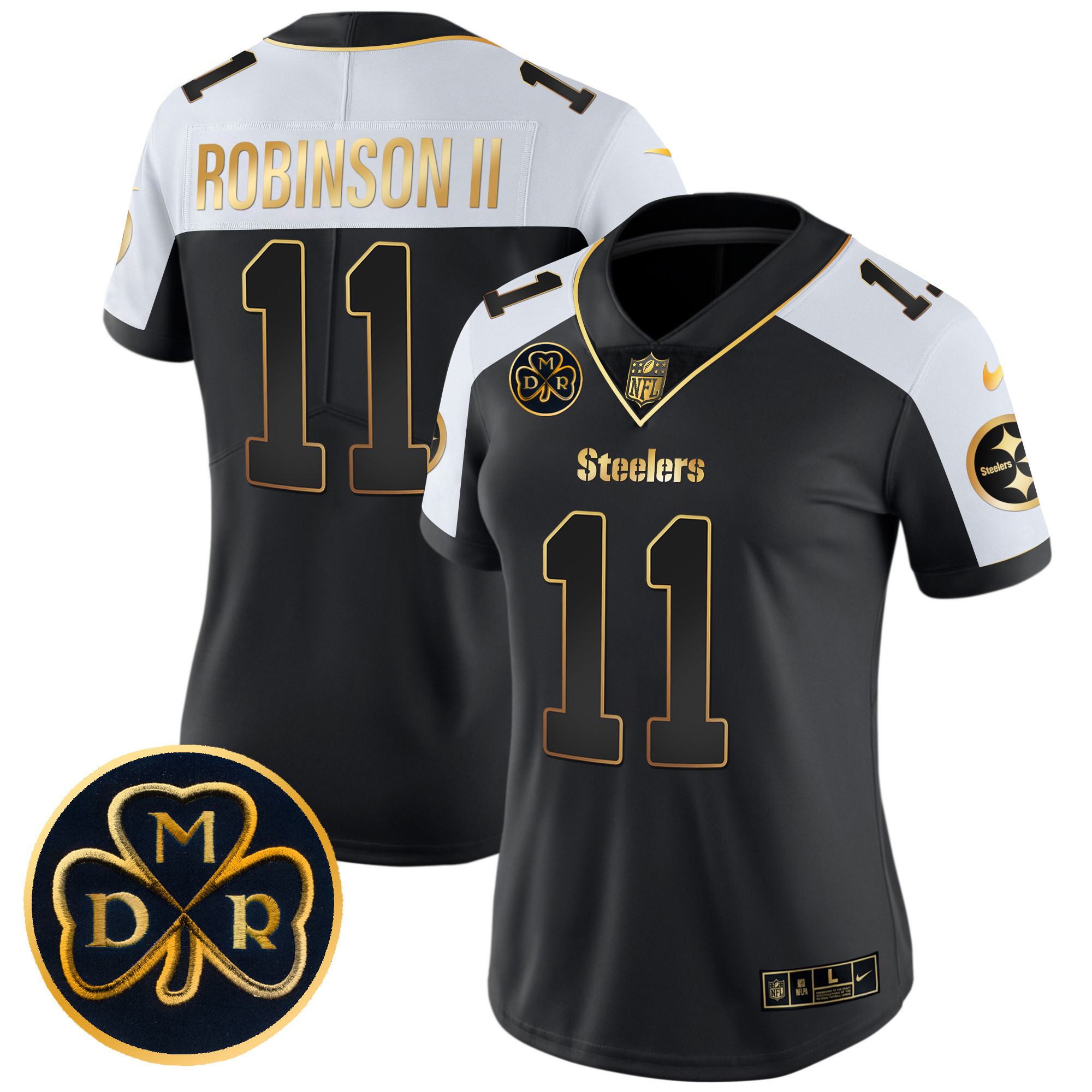 Allen Robinson II Women's Pittsburgh Steelers DMR Patch Gold Vapor Limited Alternate Gold Jersey - All Stitched
