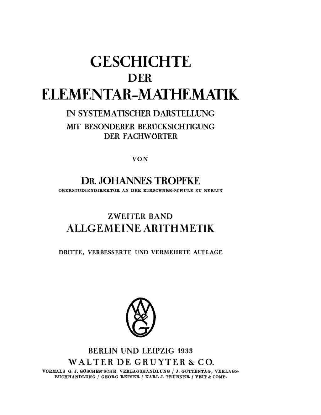 Allgemeine Arithmetik 3rd Edition â€“ PDF/EPUB Version Downloadable