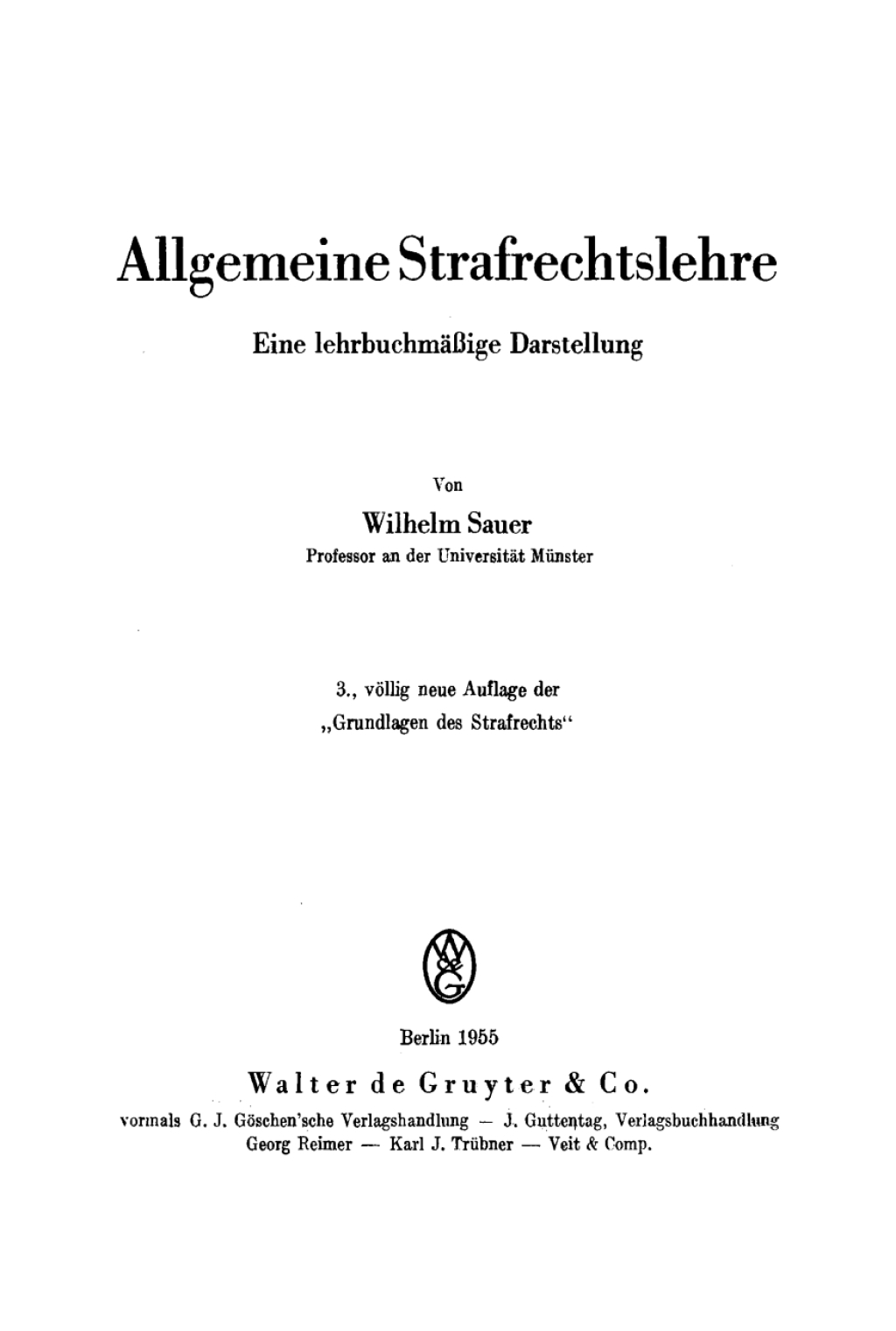 Allgemeine Strafrechtslehre Eine lehrbuchmÃ¤ssige Darstellung 3rd Edition â€“ PDF/EPUB Version Downloadable