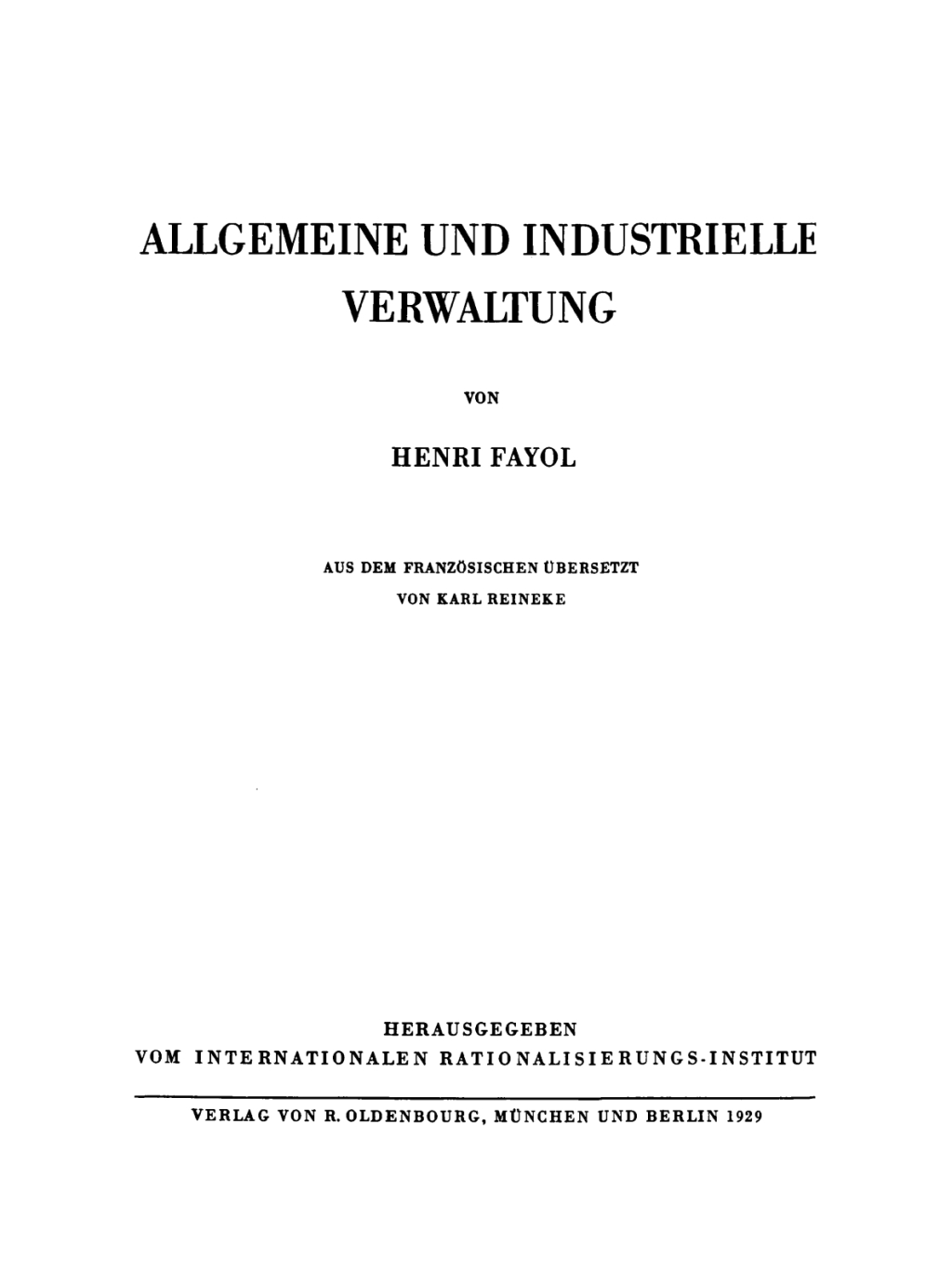 Allgemeine und industrielle Verwaltung 1st Edition â€“ PDF/EPUB Version Downloadable