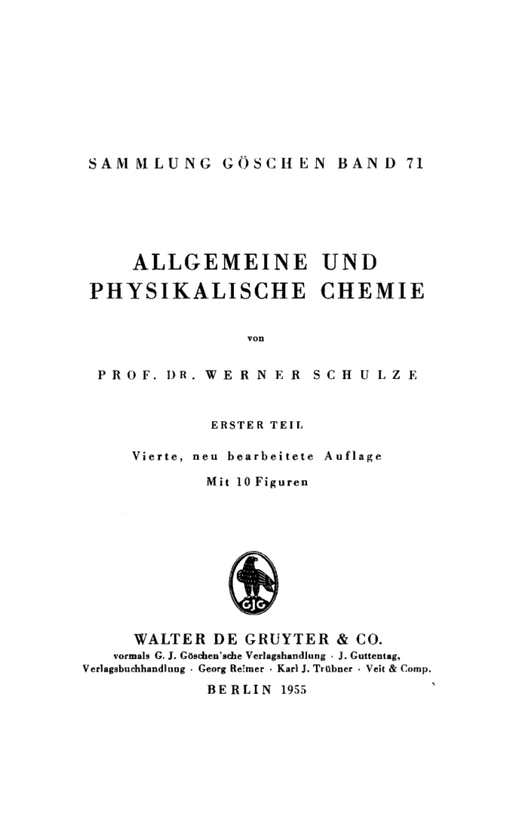 Allgemeine und physikalische Chemie. Teil 1 4th Edition â€“ PDF/EPUB Version Downloadable