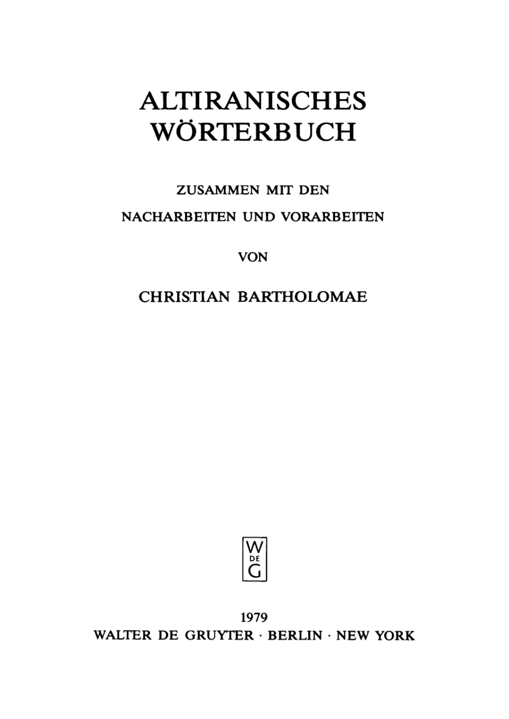 Altiranisches WÃ¶rterbuch 1st Edition â€“ PDF/EPUB Version Downloadable