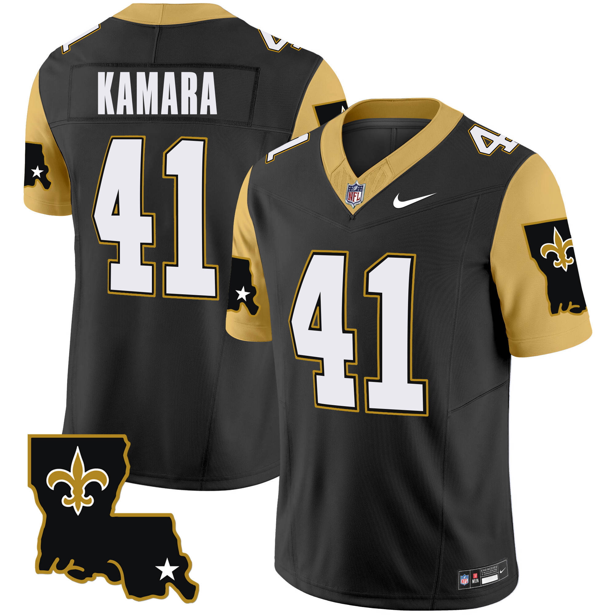 Alvin Kamara Men's New Orleans Saints 1987 Legacy Vapor Limited Black Jersey - All Stitched