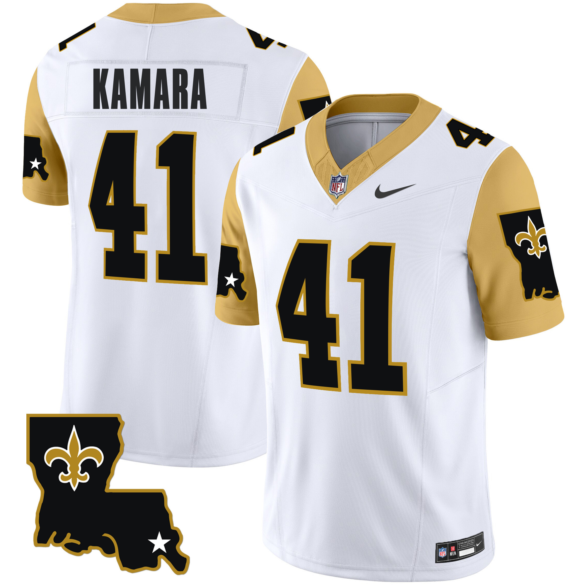 Alvin Kamara Men's New Orleans Saints 1987 Legacy Vapor Limited White Jersey - All Stitched