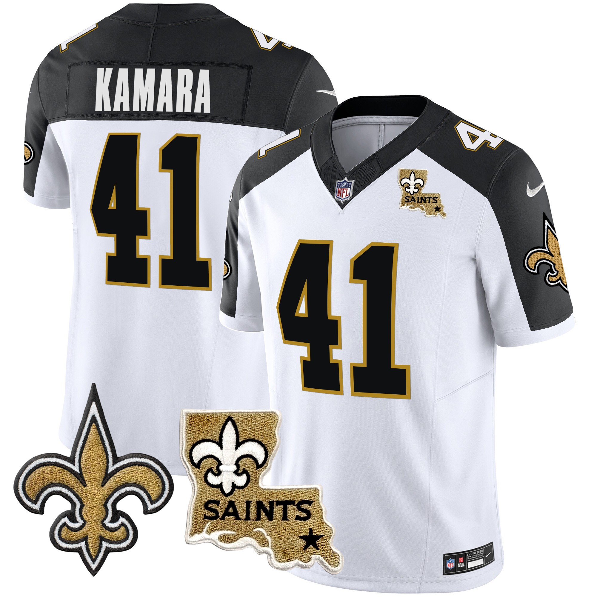 Alvin Kamara Men's New Orleans Saints Vapor Limited Inverted Jersey - All Stitched