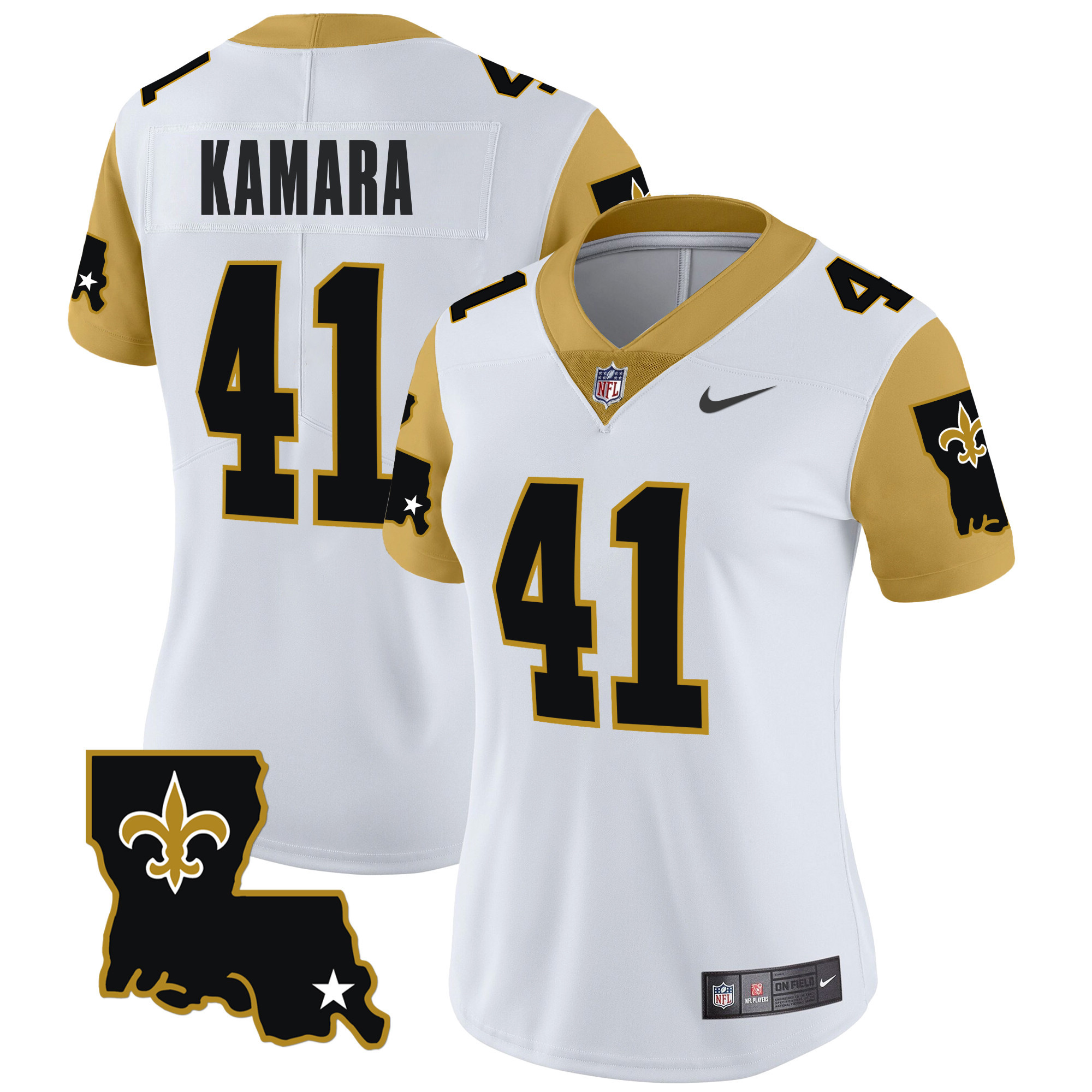 Alvin Kamara Women's New Orleans Saints 1987 Legacy Vapor Limited White Jersey - All Stitched