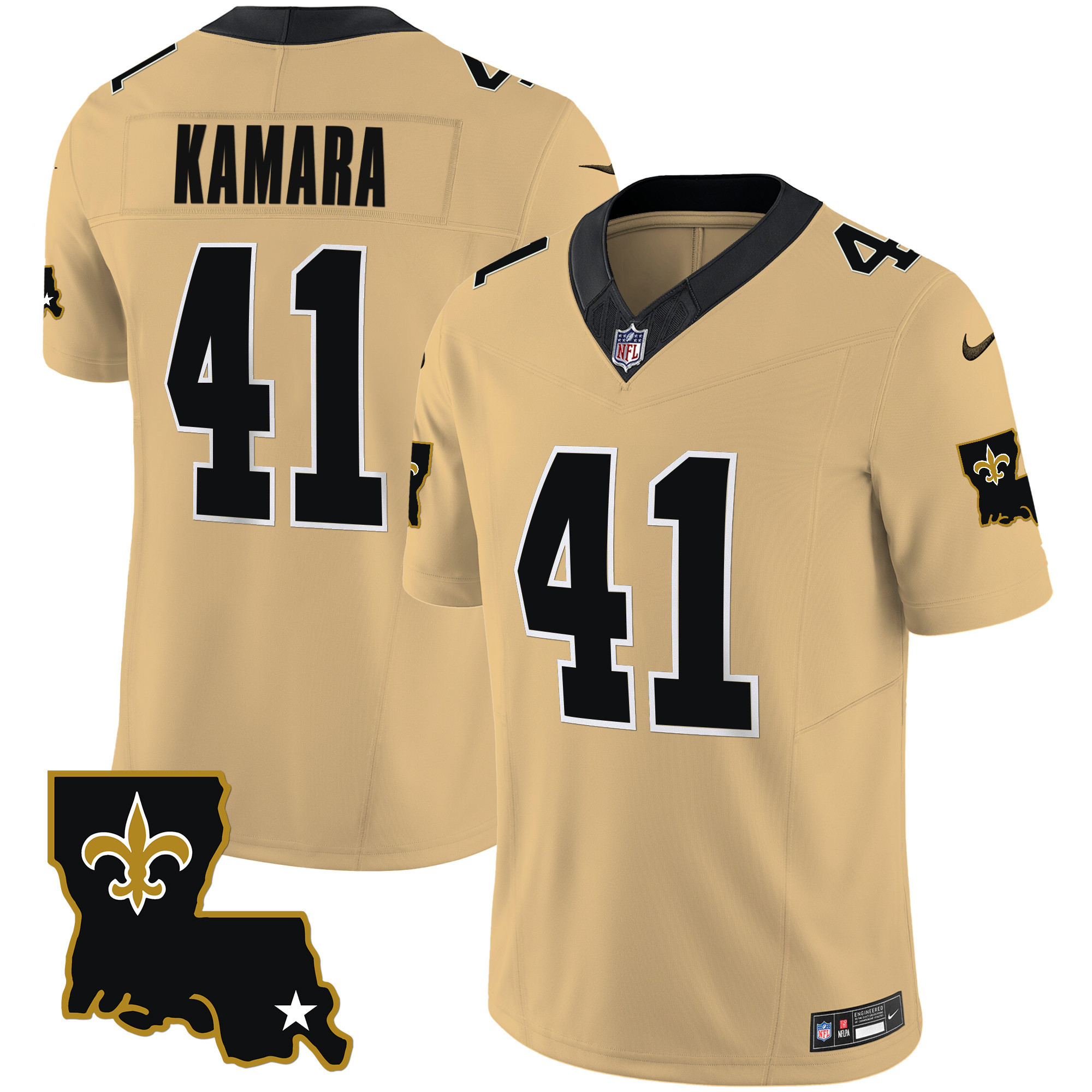 Alvin Kamara Youth's New Orleans Saints 1987 Legacy Vapor Gold Jersey - All Stitched