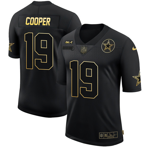 Amari Cooper Men's Dallas Cowboys Black Gold Collection - All Stitched Salute To Service Jersey - All Stitched