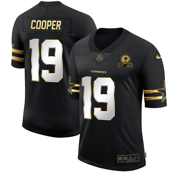 Amari Cooper Men's Dallas Cowboys Black Gold Collection - All Stitched Vapor Jersey - All Stitched