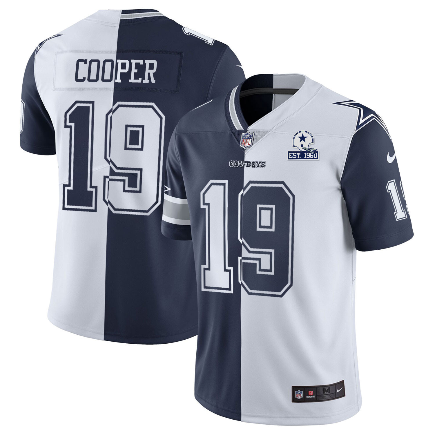 Amari Cooper Men's Dallas Cowboys Gold & Split Vapor Est 1960 Patch Split Jersey - All Stitched