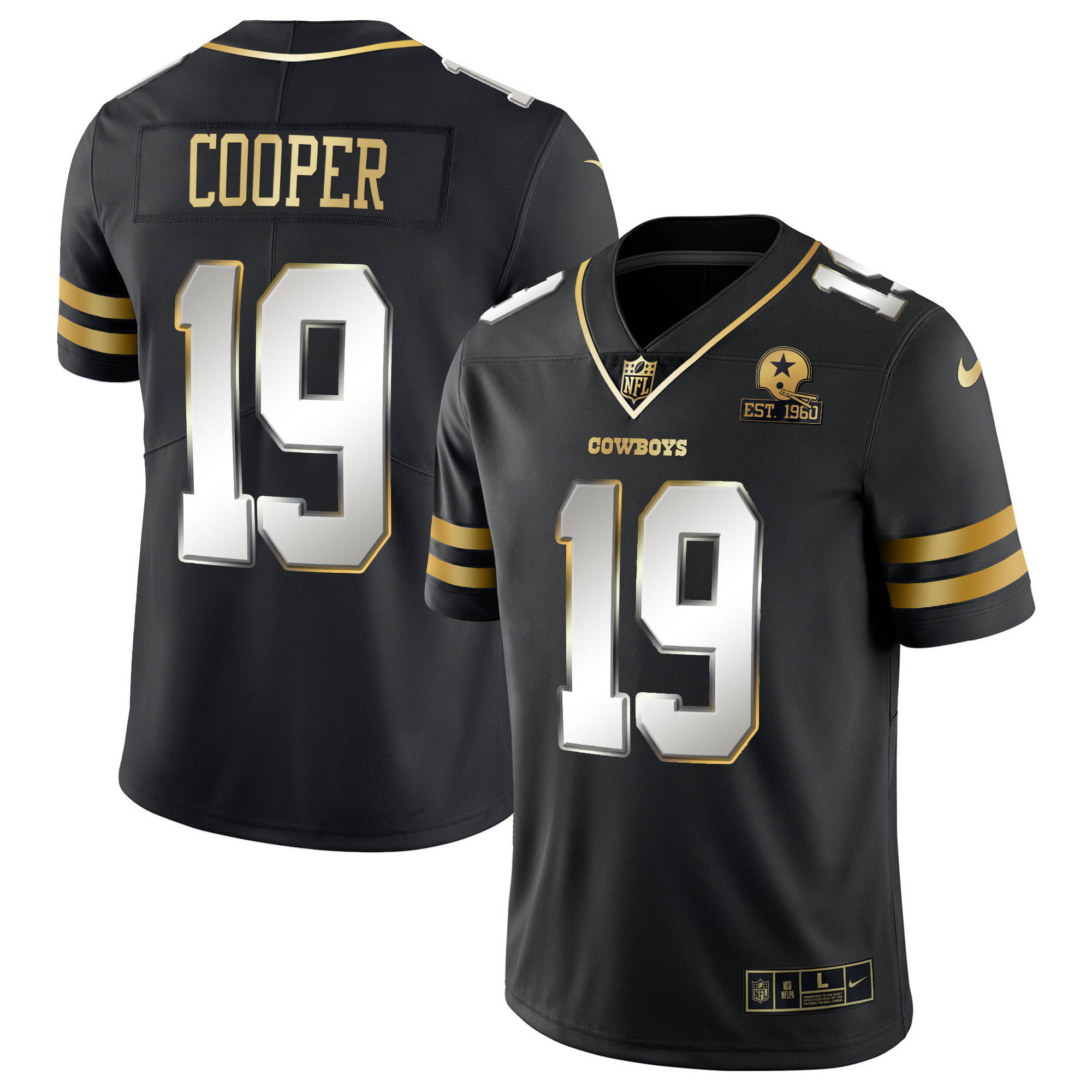 Amari Cooper Men's Dallas Cowboys Vapor Gold Black Limited Jersey - All Stitched
