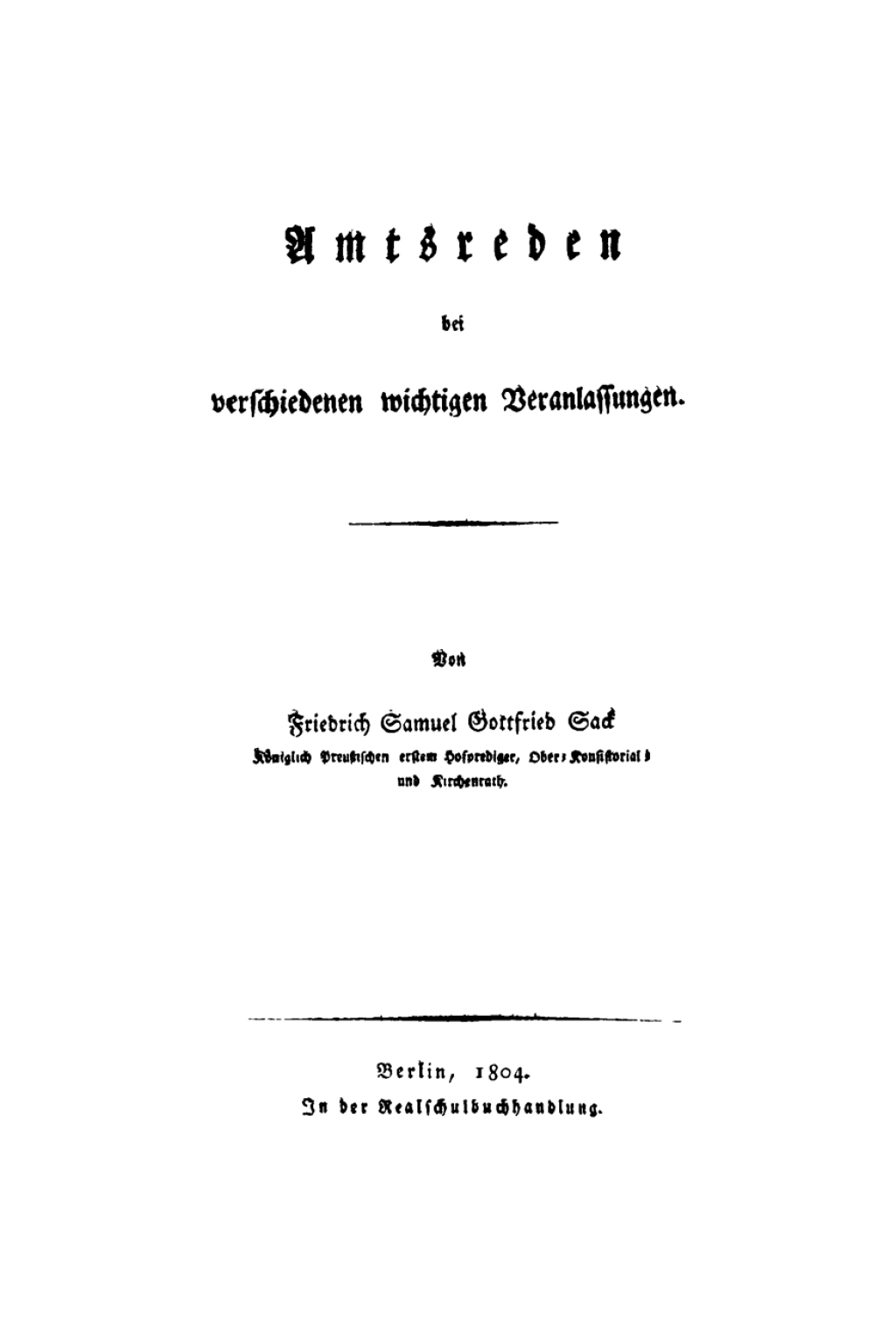 Amtsreden bei verschiedenen wichtigen Veranlassungen 1st Edition â€“ PDF/EPUB Version Downloadable