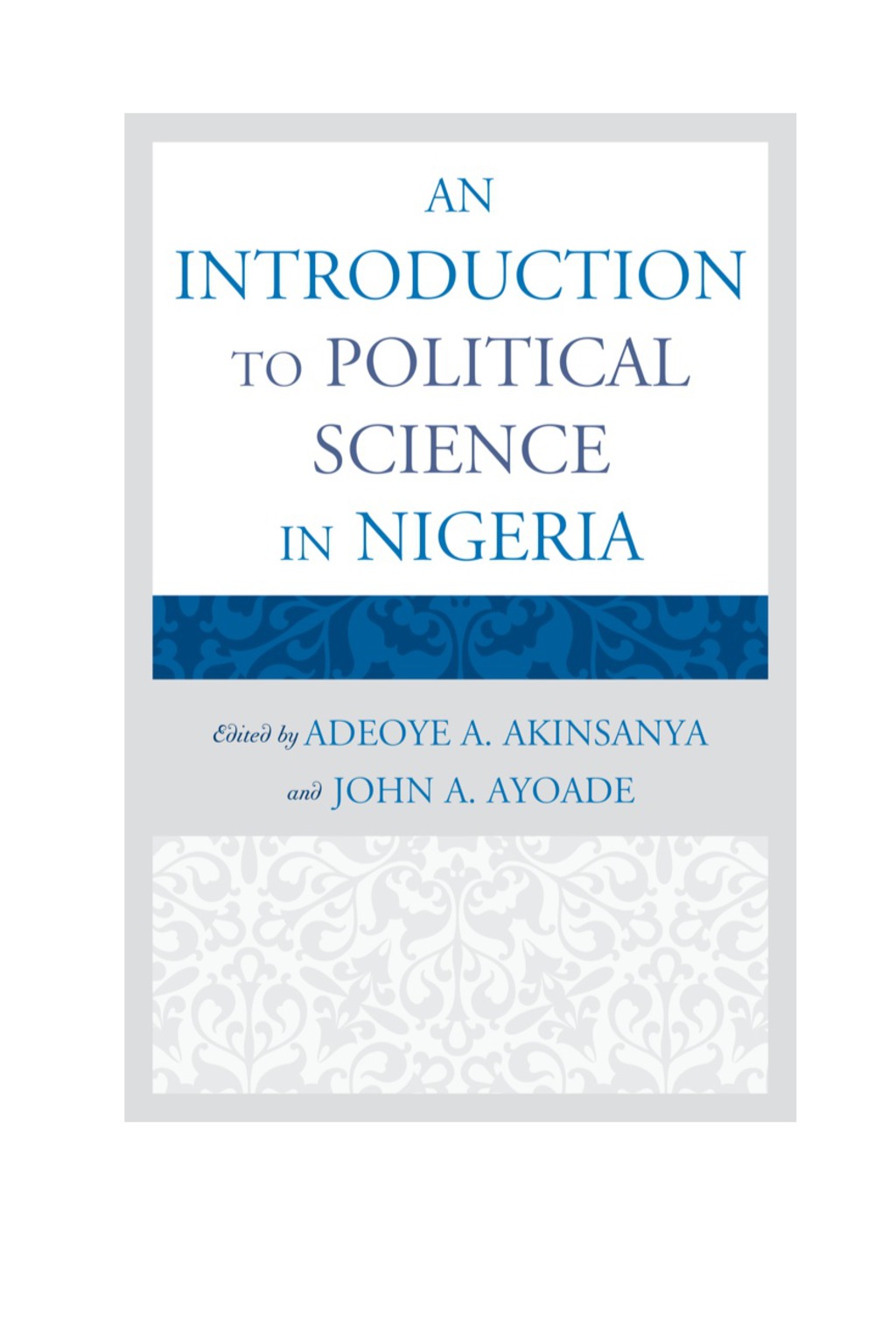 An Introduction to Political Science in Nigeria 1st Edition â€“ PDF/EPUB Version Downloadable