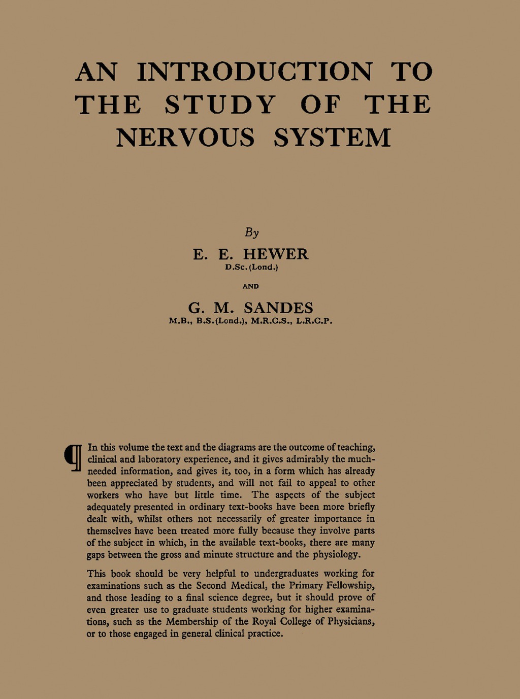 An Introduction to the Study of the Nervous System 2nd Edition - (PDF/EPUB Version)